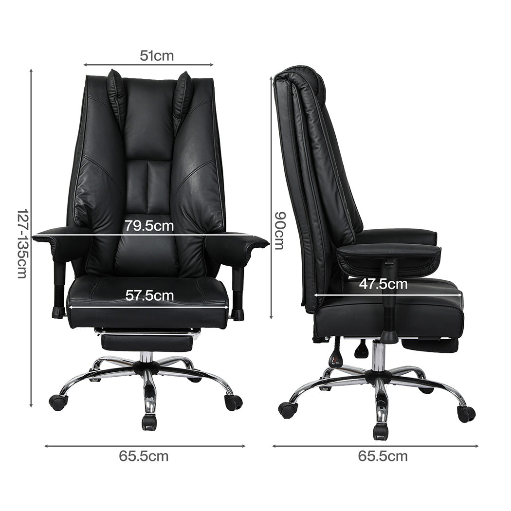 Levede Heavy Duty Office Chair Tall PU Leather High Back Computer Work Seat-2065254304528338946