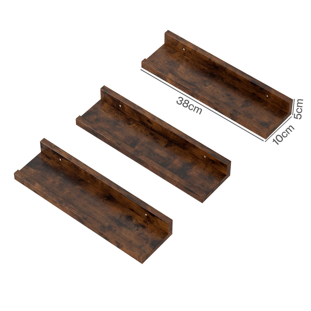 Levede Floating Shelves 3 Pack Wall Mounted Wood Storage Display Rack Room Decor-2065254309259513858