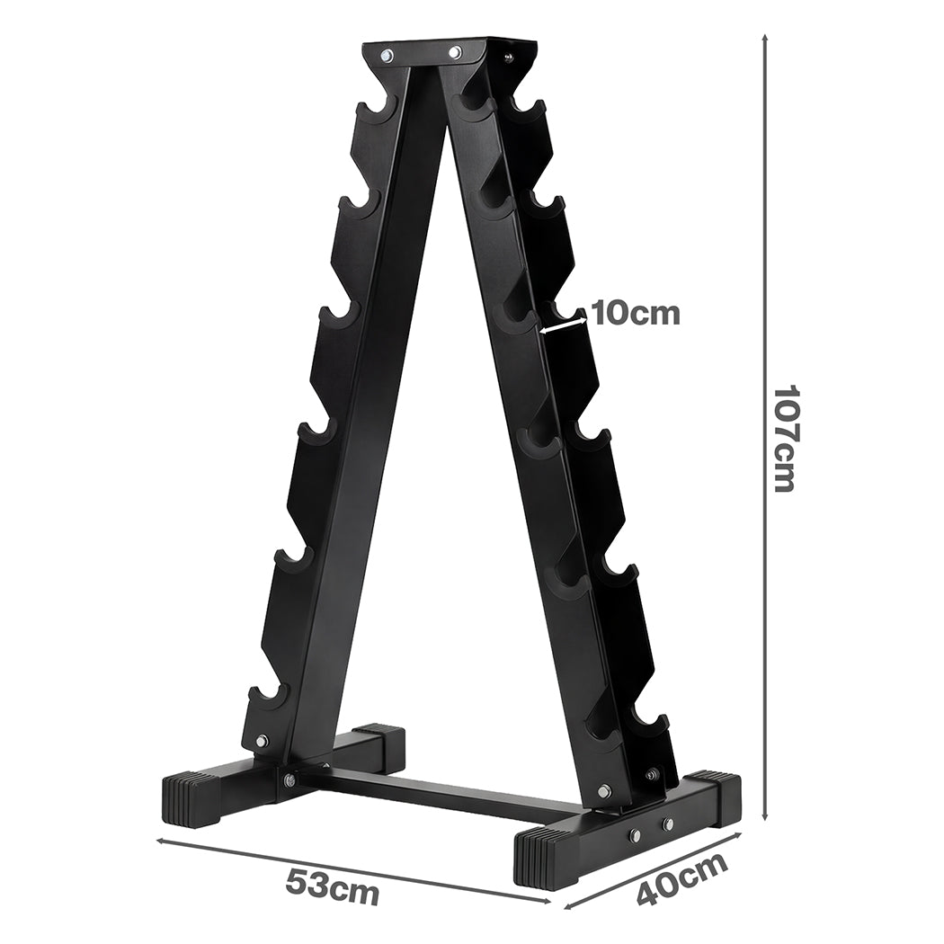 Centra Dumbbells Rack 6 Tier Stand Home Gym Exercise Storage 400kg Capacity-2065254307216887810