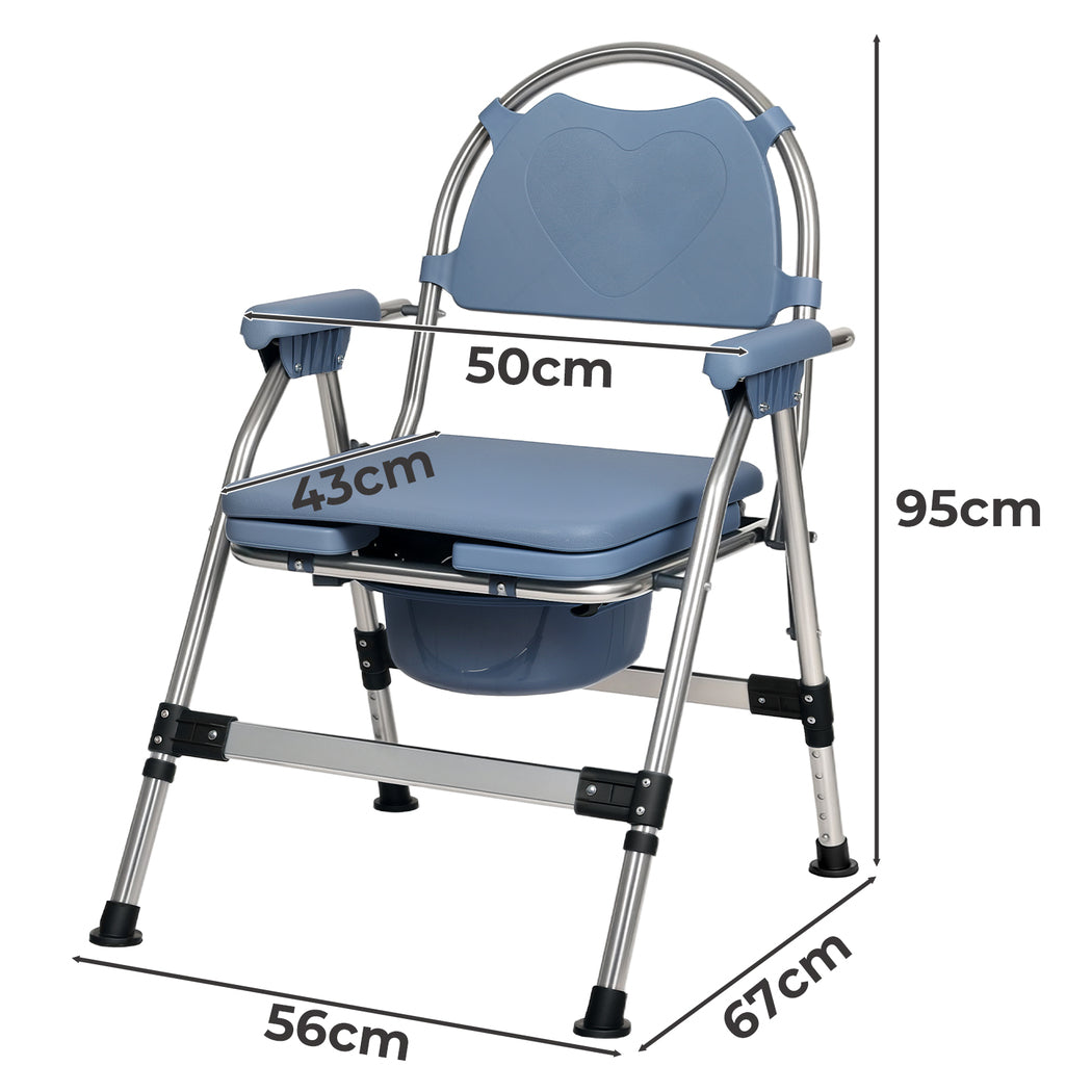 Levede Commode Chair Adjustable Bedside Seat Elderly Pregnant Disability Aid-2050056758713520130