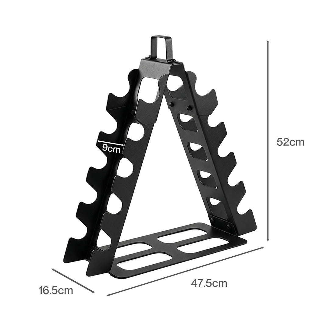 Centra Dumbbells Rack 5 Pair Dumbbell Stand Home Gym Storage 80kg Capacity-2050056767827742722