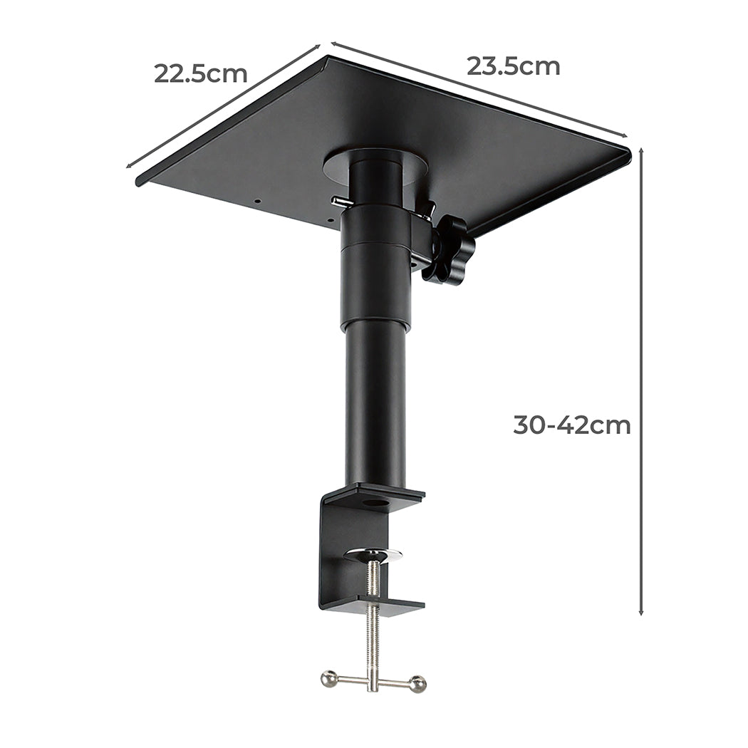 Levede 2x Desk Clamp Speaker Stands Set Adjustable Rotatable Monitor CD Player-2065254308118663170