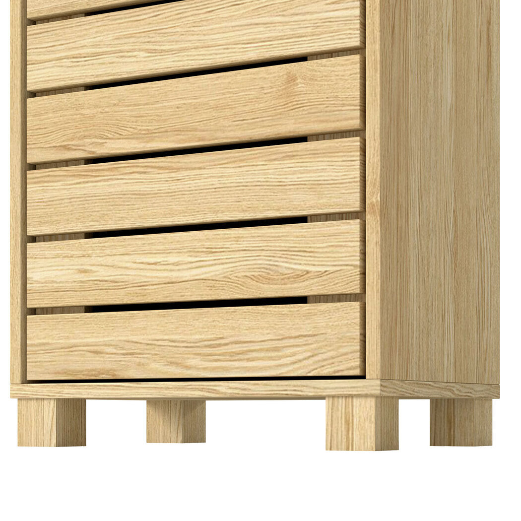 Levede Bathroom Storage Cabinet Handleless Wood Floor Shelf Unit Cupboard Oak-2065254288736784387
