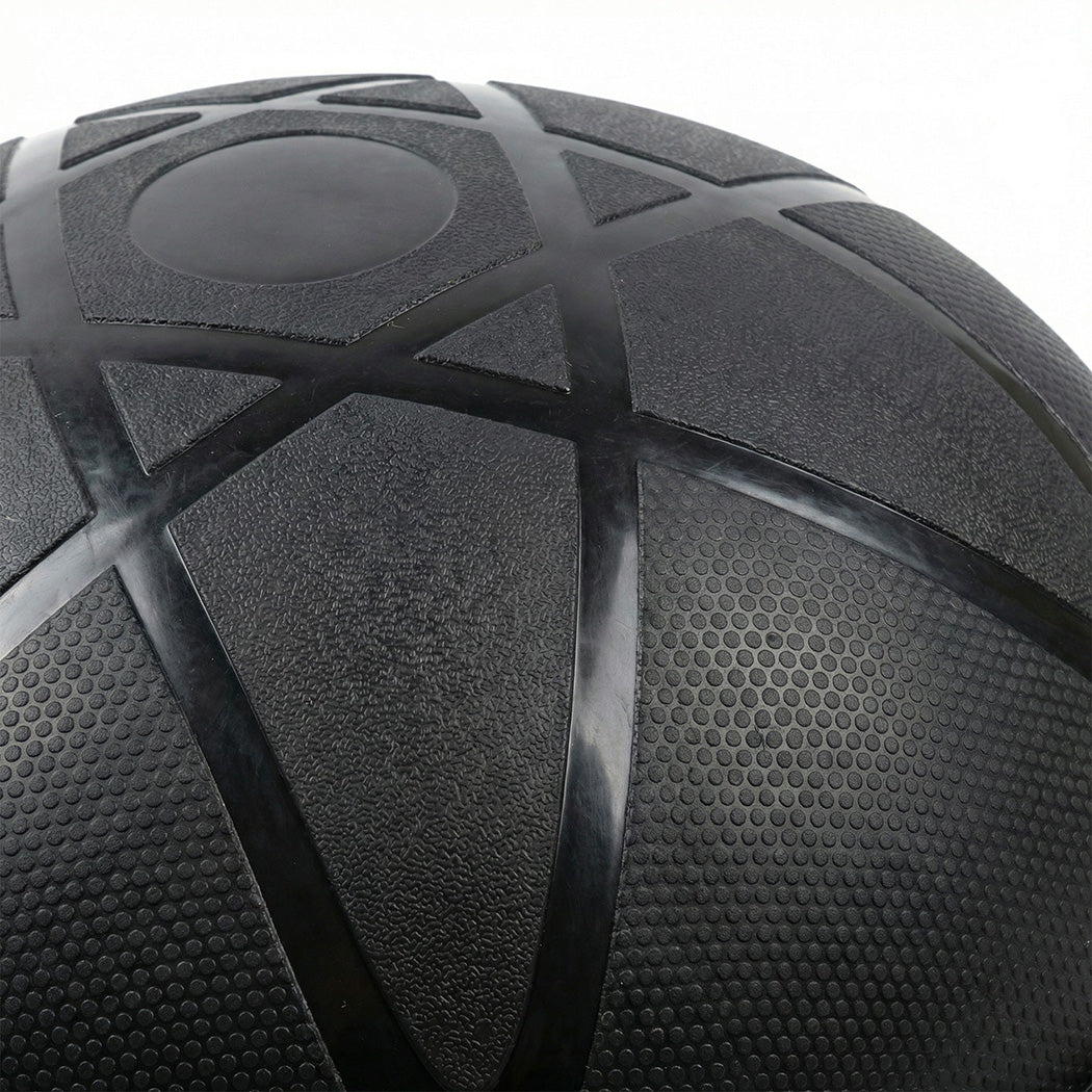 Centra Half Balance Ball Yoga Balance Trainer 2 Resistance Bands Home Gym Black-2050056790019805187