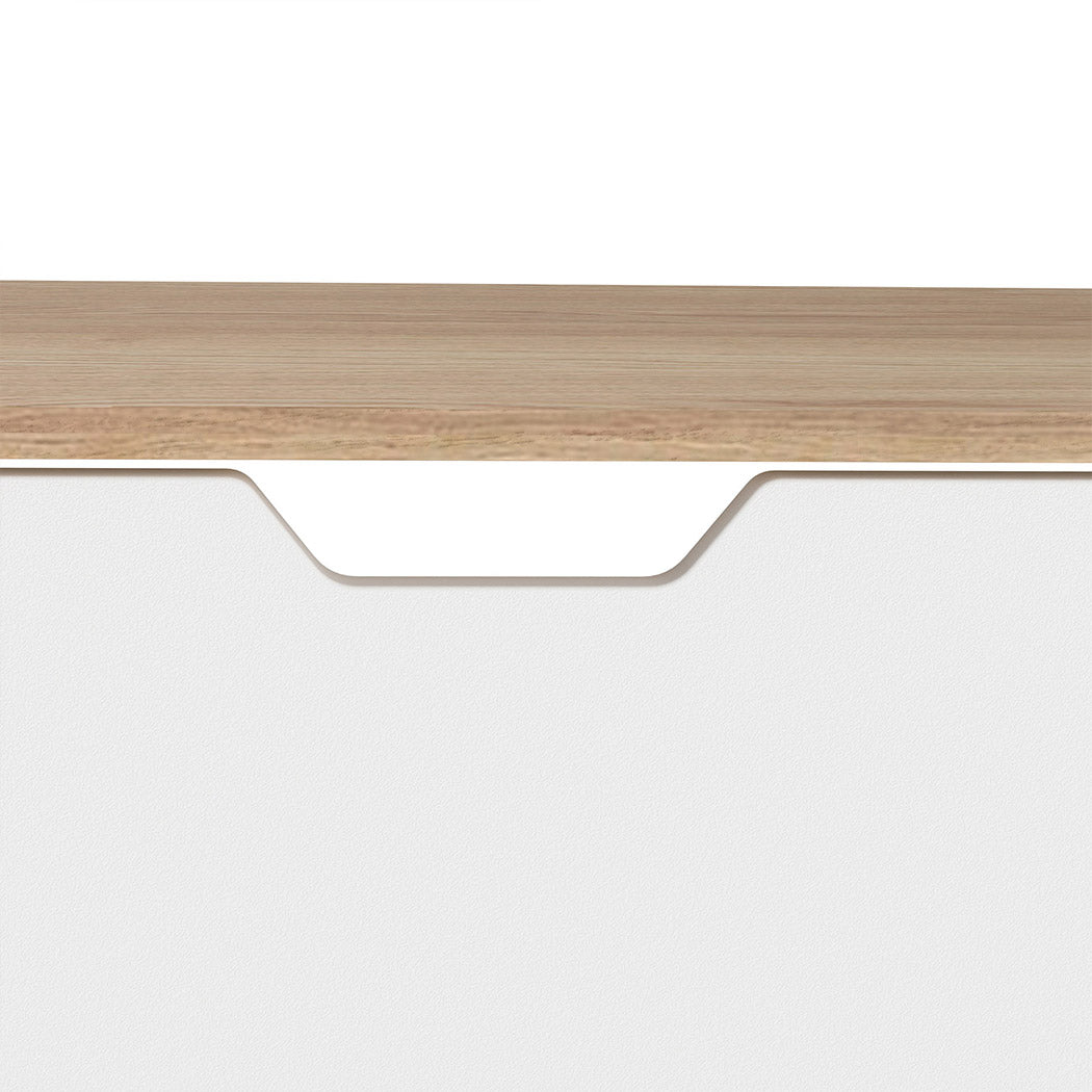 Levede Narrow Shoe Cabinet Organiser Storage Rack Flip-up Drawer 12 Pairs White-2050056773427138564