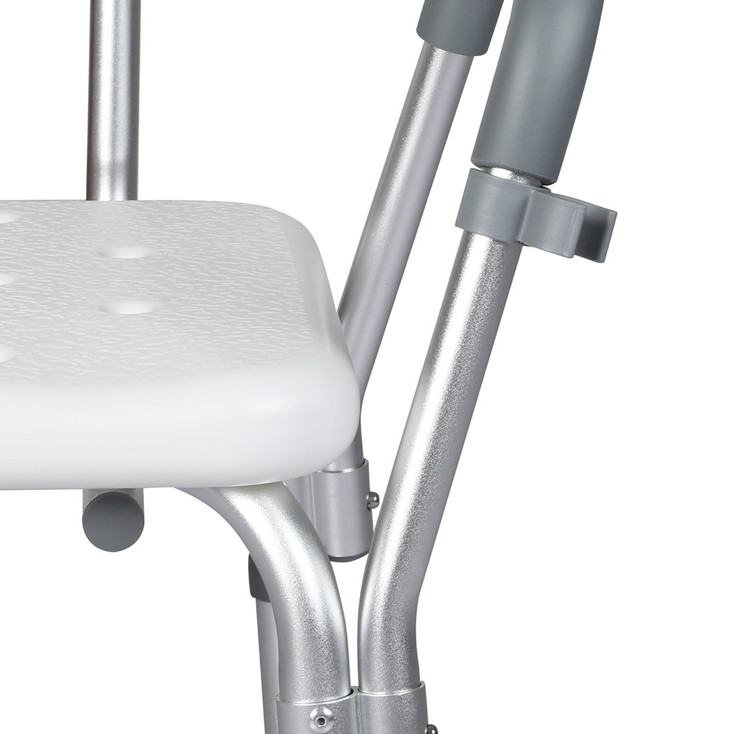 Levede Shower Chair Bath Seat Safety Stool Back Arms Adjustable Height Non-Slip-2065254297658068997