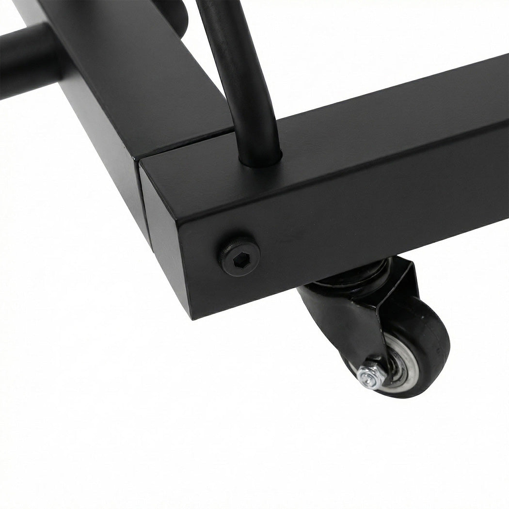Centra Horizontal Bumper Plate Rack with Wheels Barbell Weight Storage Holder-2050059020890411013