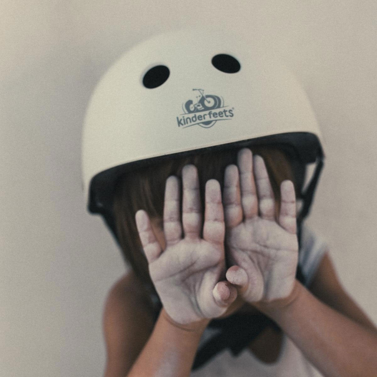 Kinderfeets Toddler Bike Safety Helmet for Kids Matte White