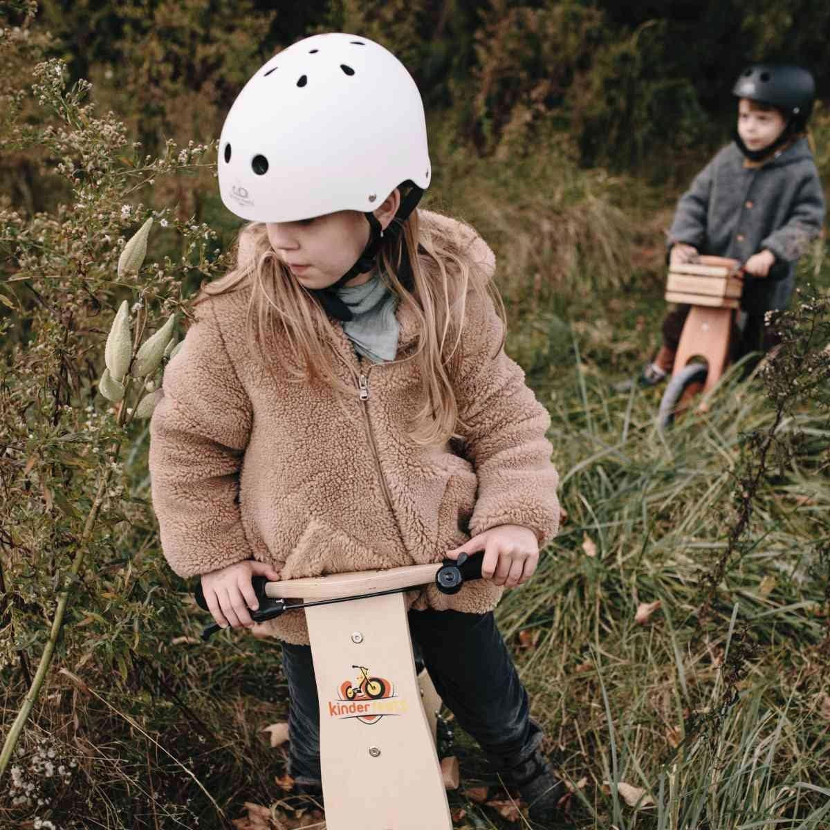 Kinderfeets Toddler Bike Safety Helmet for Kids Matte White