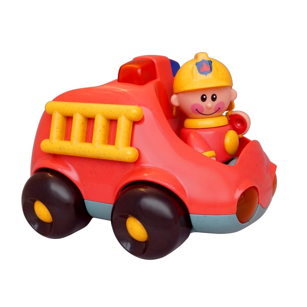 Tolo Toys First Friends Fire Engine Interactive Fire Truck Toy with Figure for Toddlers
