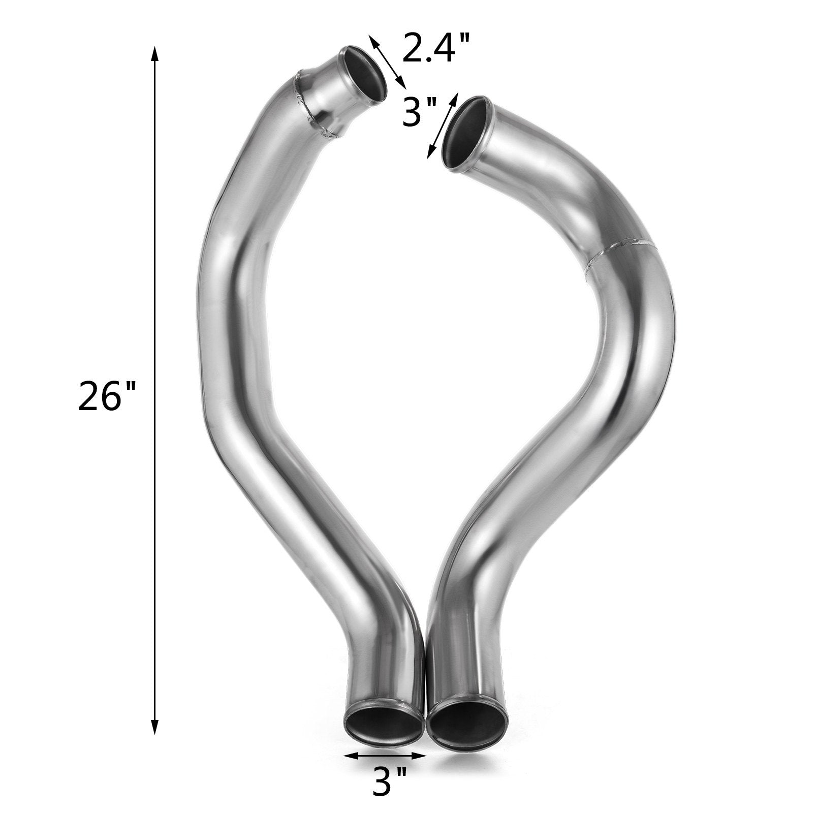 Turbo Intercooler Pipe & Boot Kit, Silver for 03-07 Ford 6.0L Powerstroke Diesel