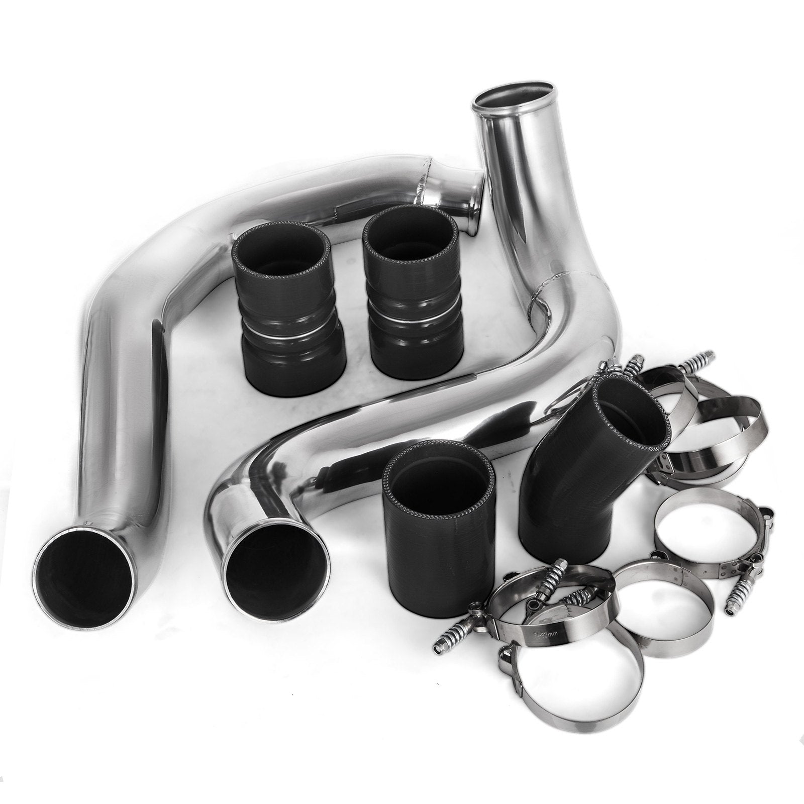 Turbo Intercooler Pipe & Boot Kit, Silver for 03-07 Ford 6.0L Powerstroke Diesel