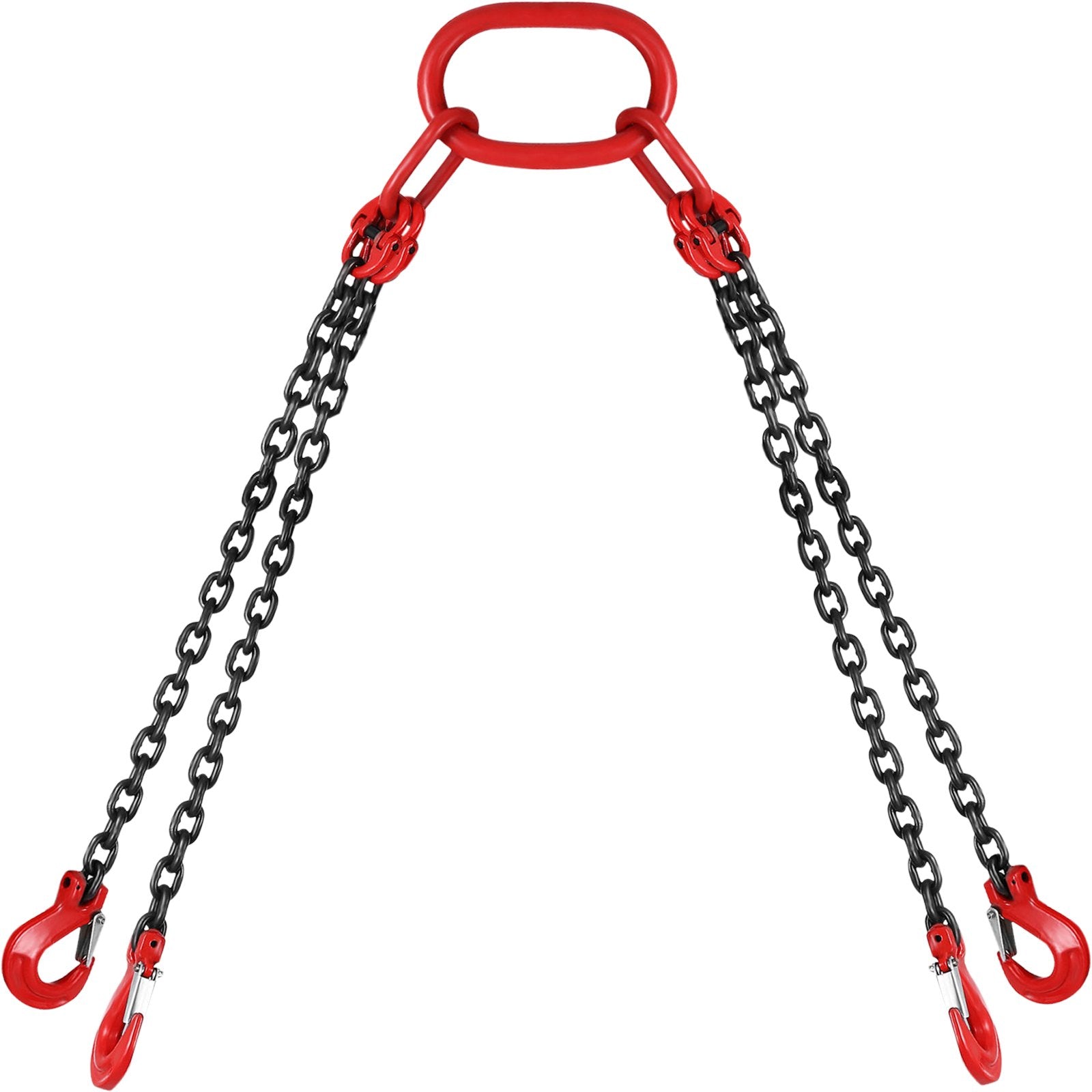 Chain Sling 8mm x 150cm, G80 5 Ton Engine Hoist Lifting Chain 4 Leg Hooks