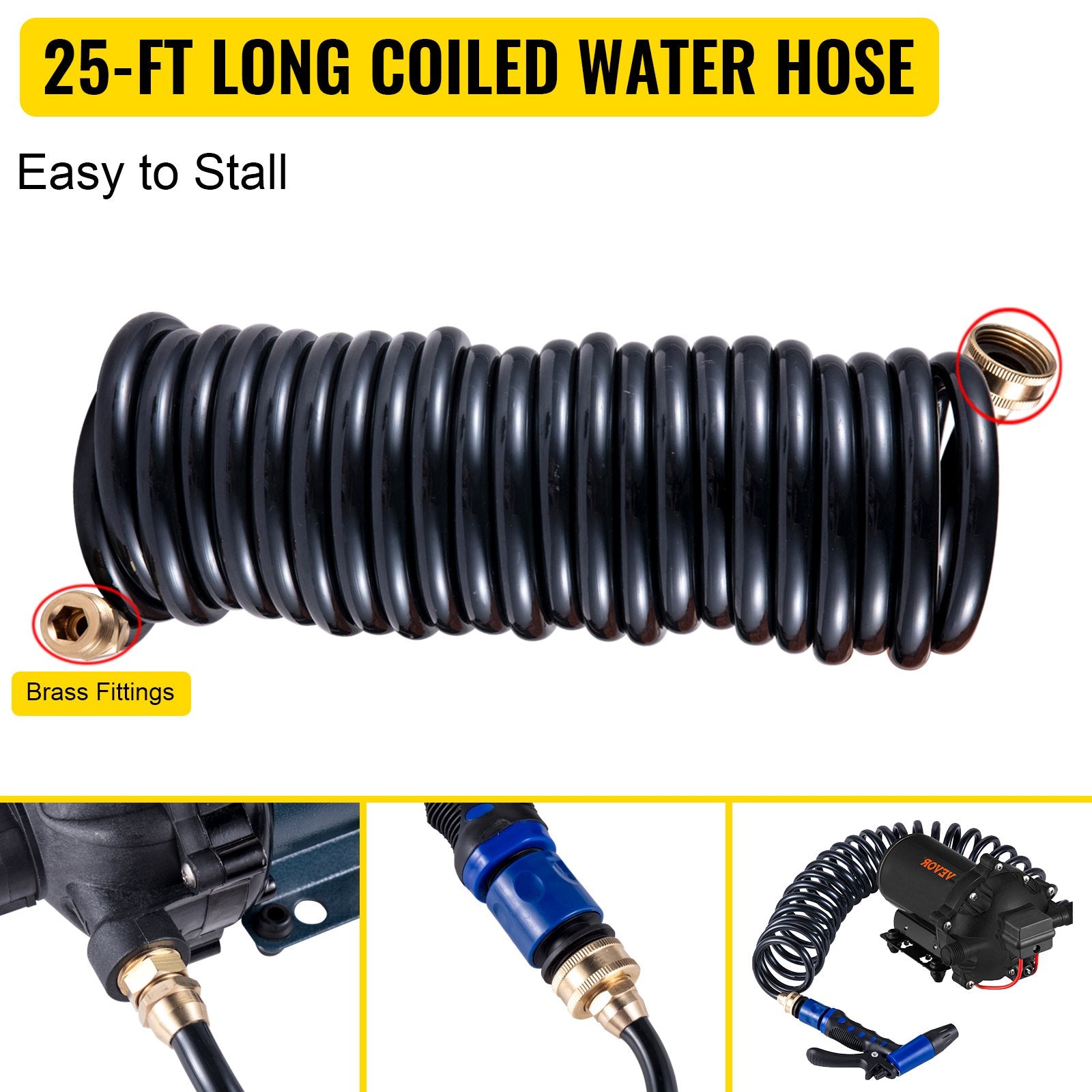 12V Washdown Pump 5.5 GPM 70 PSI Self-Priming with EPDM Valve