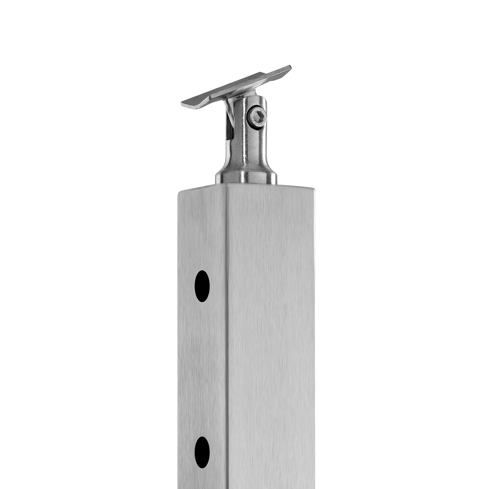 Cable Railing Post 42x2x2 Inch Stainless Steel Level Deck Stair with Bracket