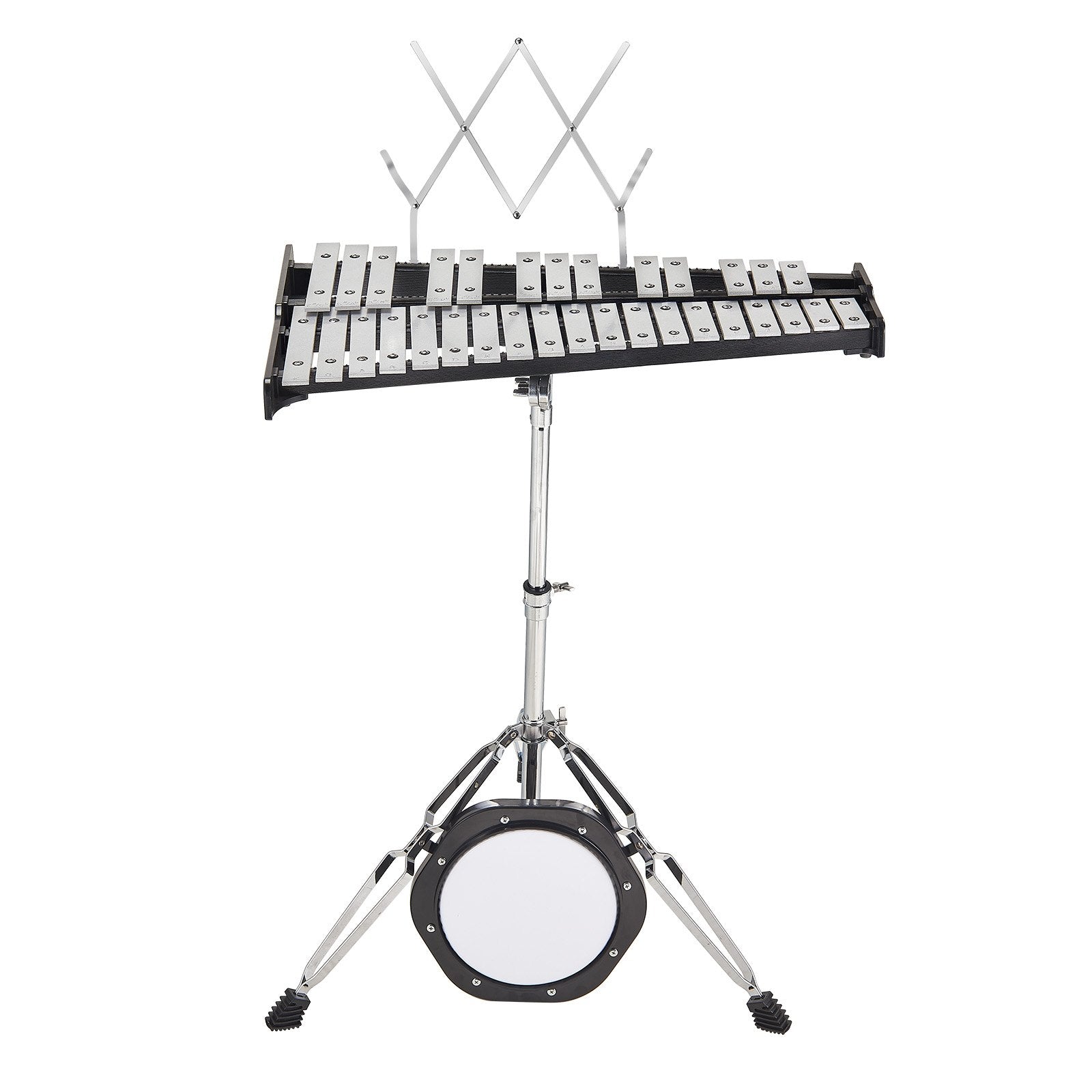 Glockenspiel Xylophone 32-Note Percussion Set Mallets Pad Stand Carry Bag