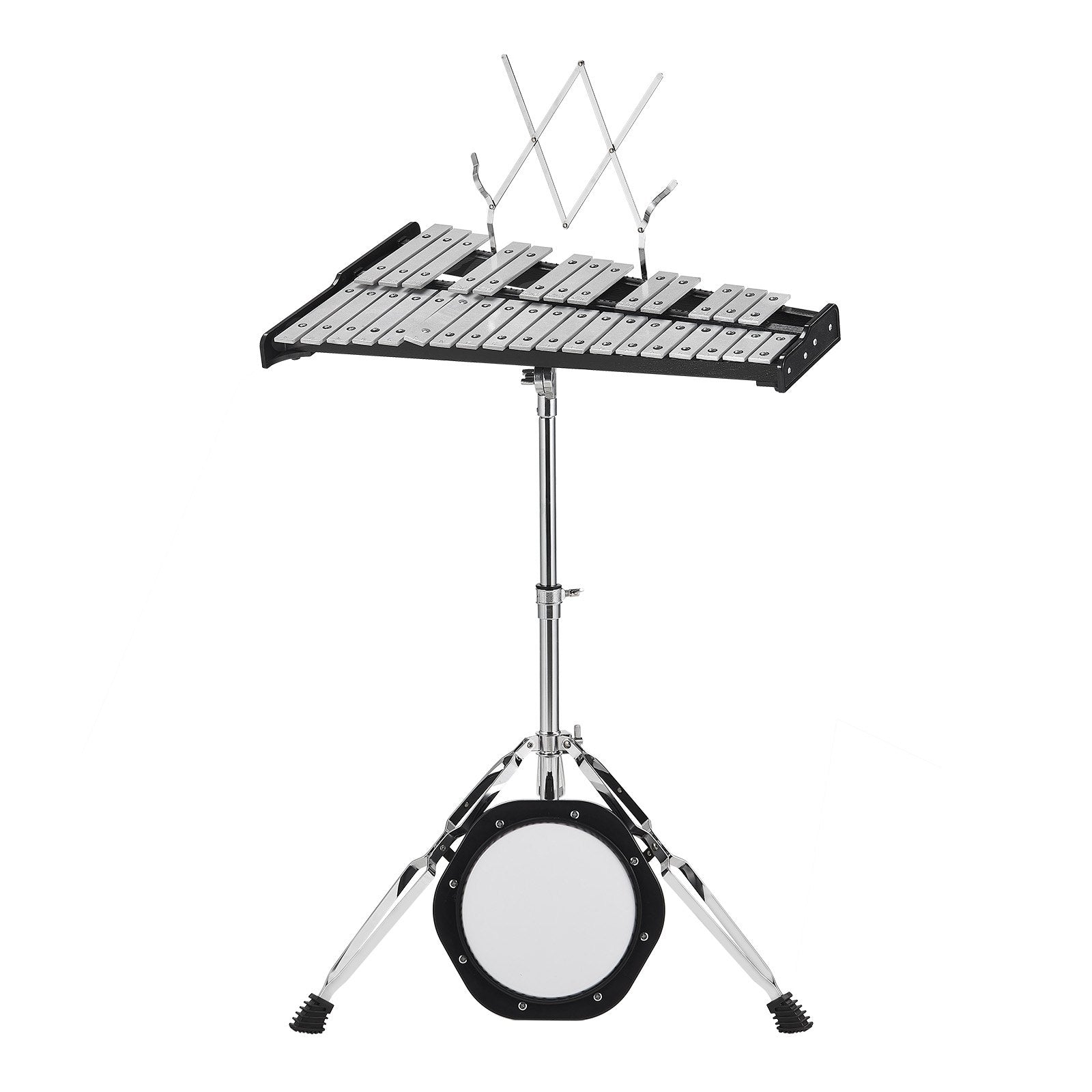 Glockenspiel Xylophone 32-Note Percussion Set Mallets Pad Stand Carry Bag