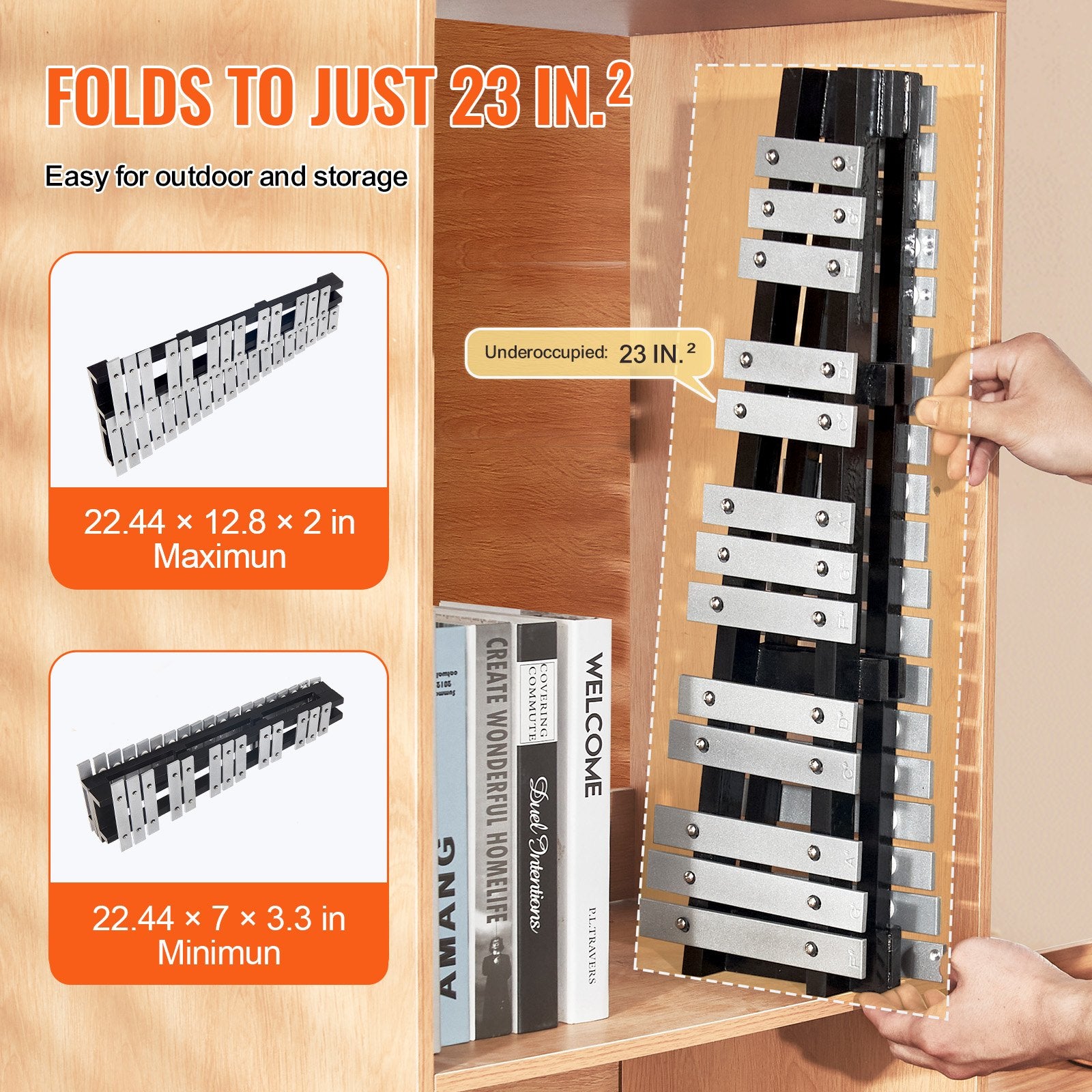 32-Note Glockenspiel Xylophone Set with Mallets Sticks and Carrying Bag
