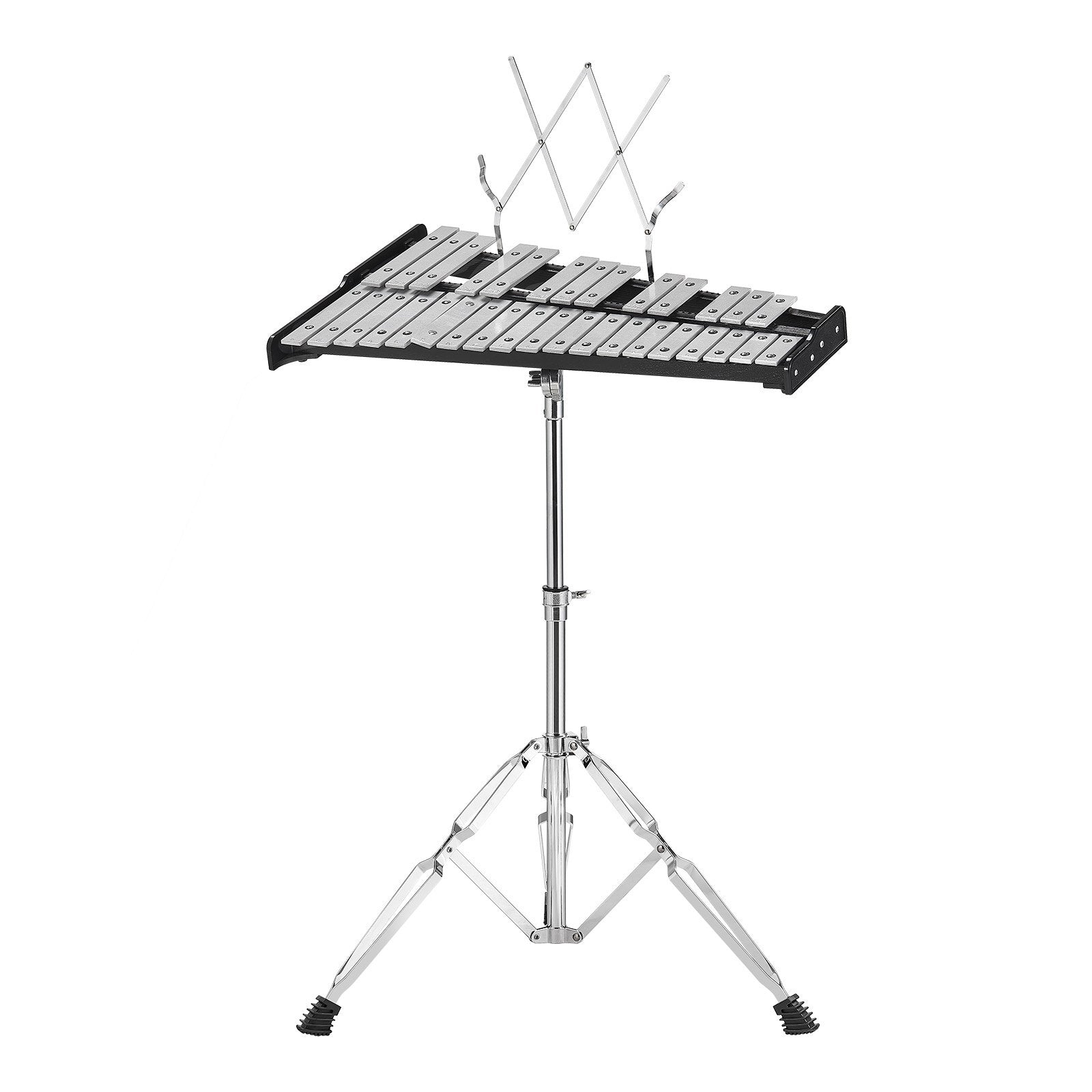 Glockenspiel Xylophone 32-Note Percussion Set Mallets Stand Carrying Bag