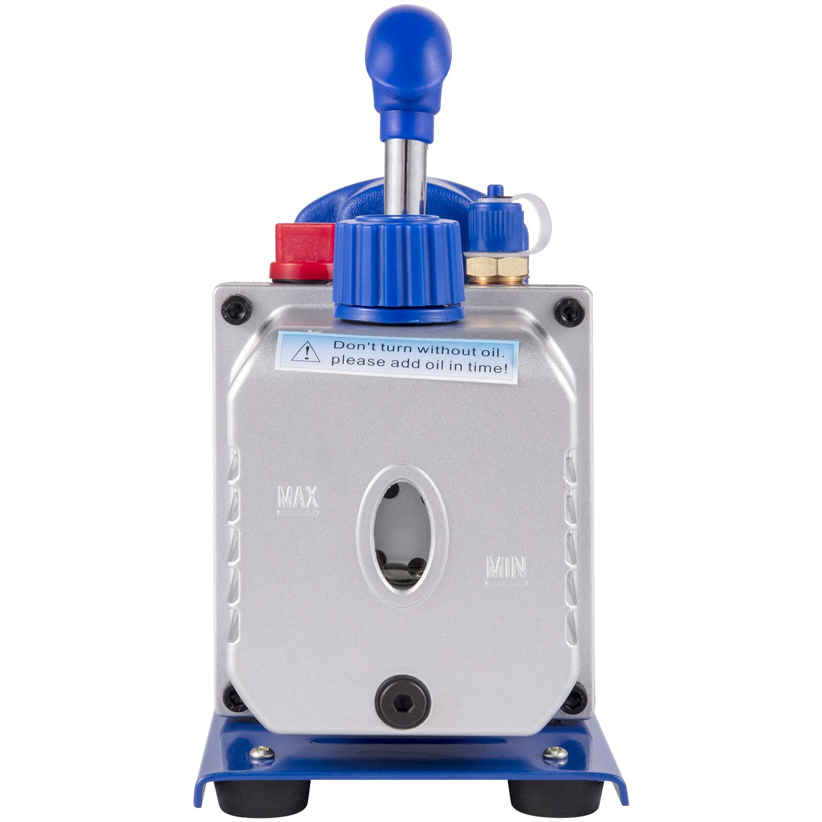 3CFM 1-Stage Refrigerant Vacuum Pump 1/4HP with AC Gauges & 3 Hoses 800 PSI
