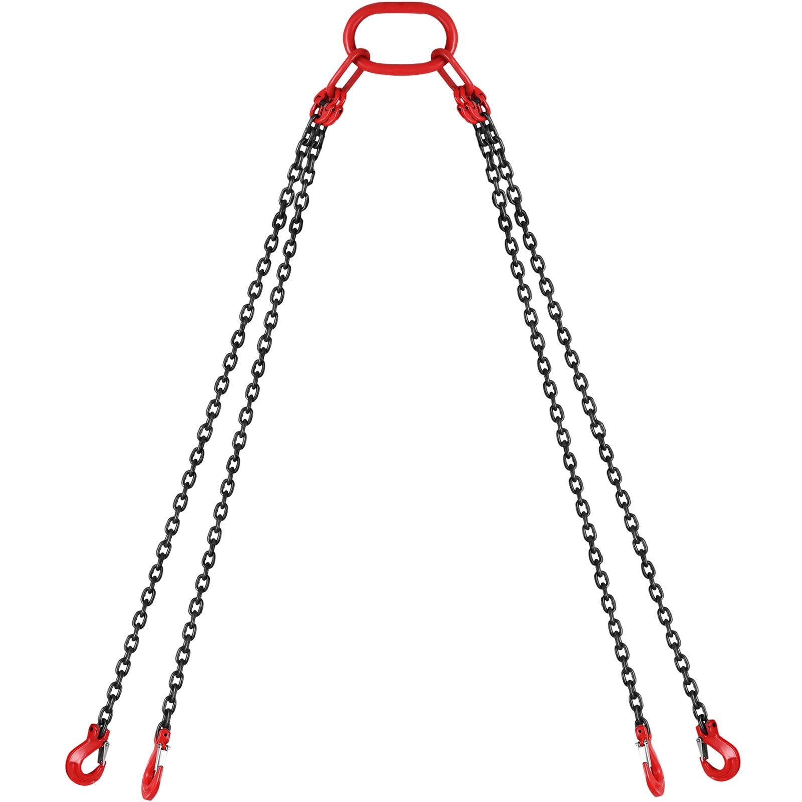 Chain Sling 8mm x 300cm, G80 5 Ton Engine Hoist Lifting Chain 4 Leg Hooks