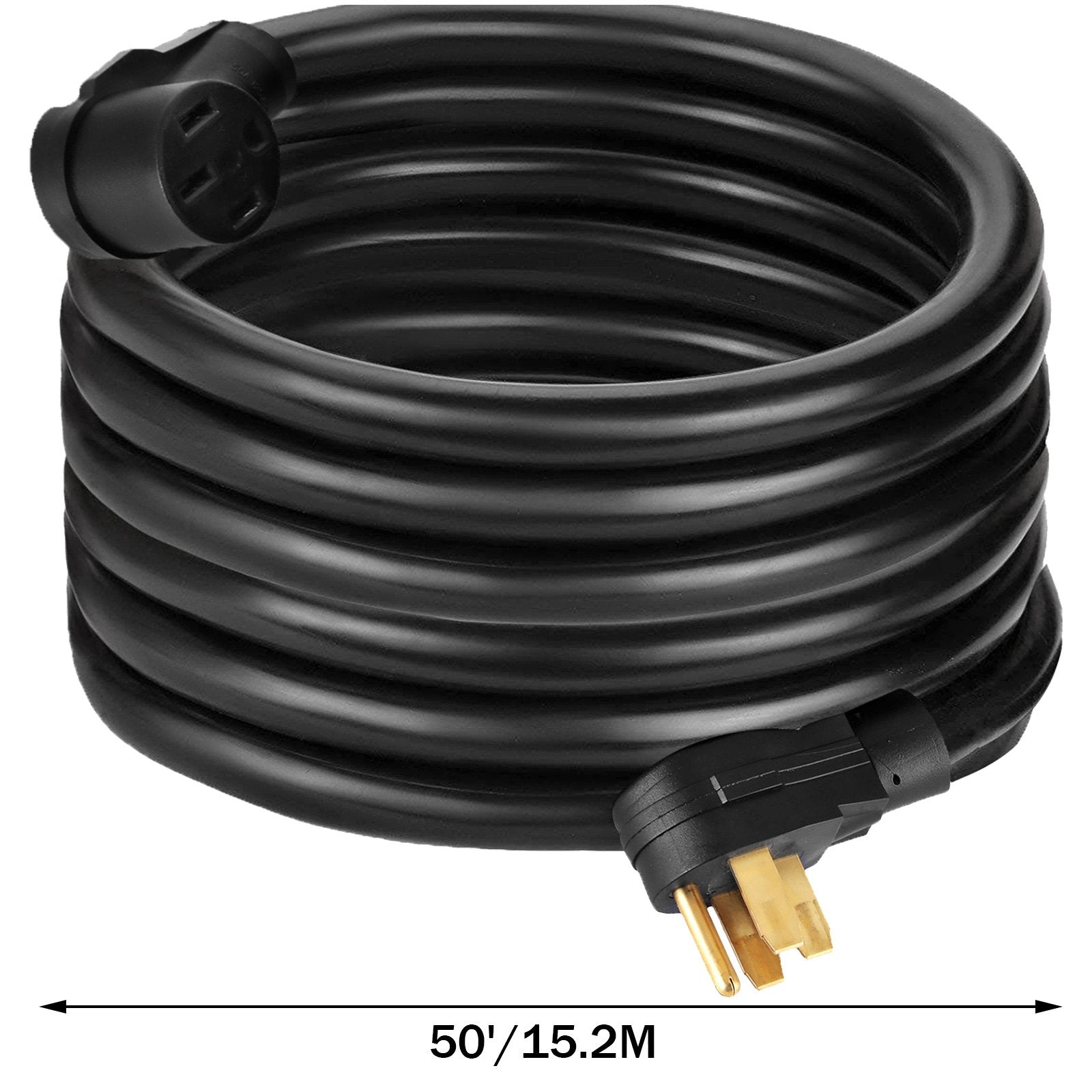 RV Extension Cord 50ft 40A 8AWG Power Cable for Trailer Camper Motorhome
