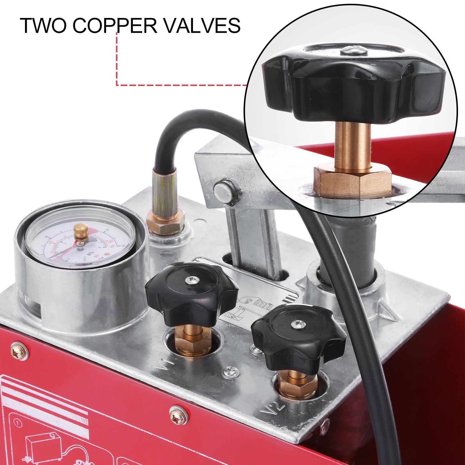 Hydraulic Pressure Test Pump 50 Bar H& 726 PSI 3.2 Gallon Hydrostatic Test Pump
