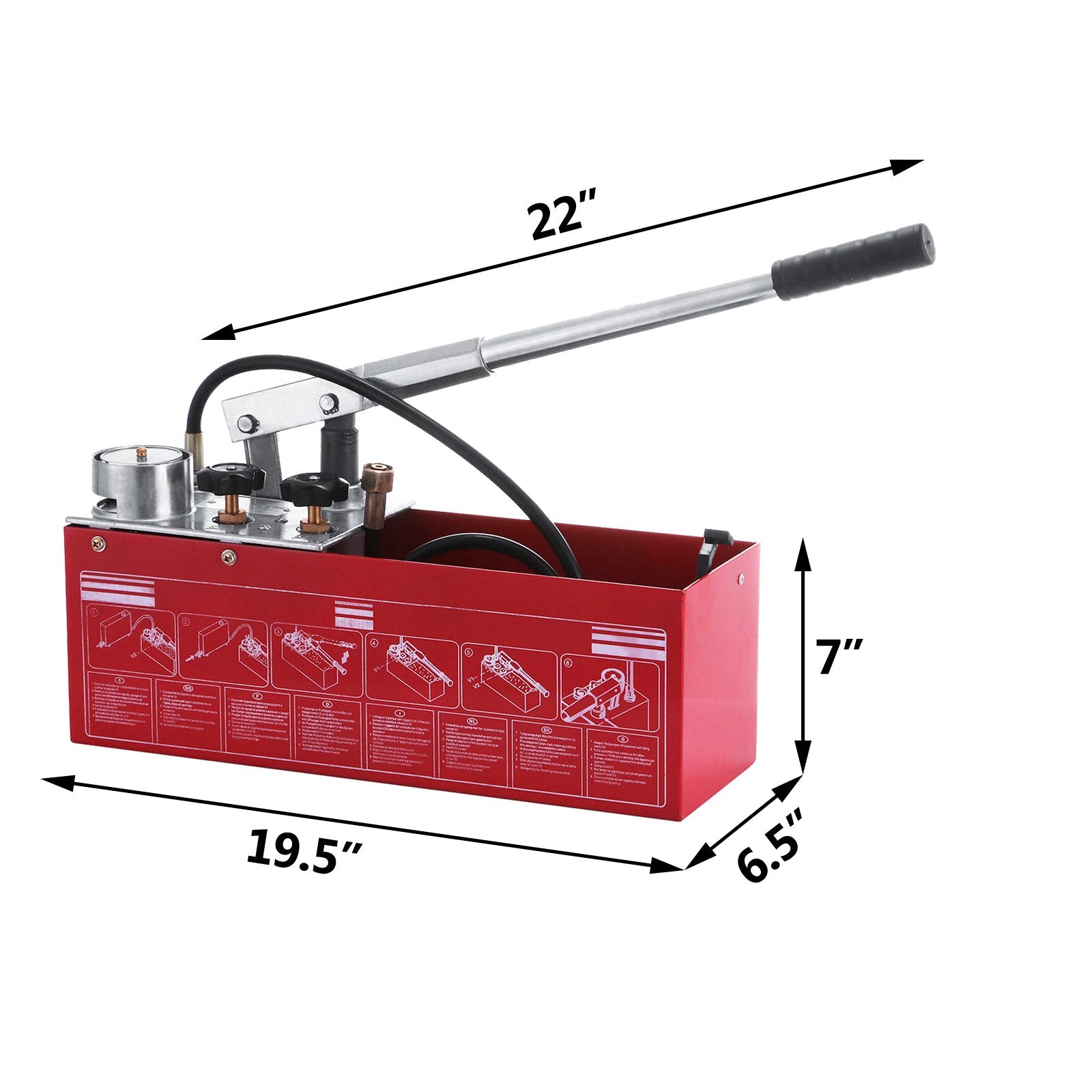 Hydraulic Pressure Test Pump 50 Bar H& 726 PSI 3.2 Gallon Hydrostatic Test Pump