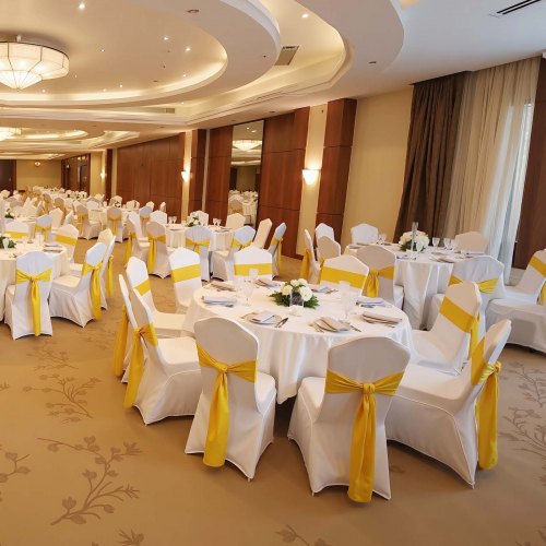 50PCS White Folding Chair Covers Spandex Universal Fitted Washable Slipcovers