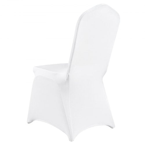 50PCS White Folding Chair Covers Spandex Universal Fitted Washable Slipcovers