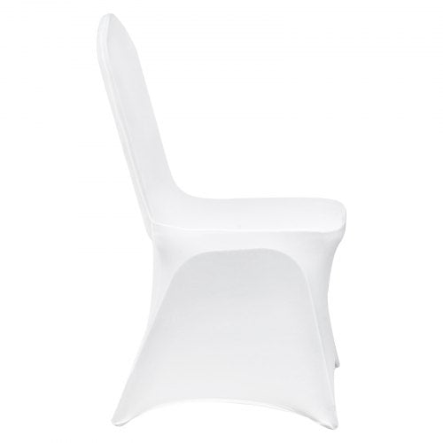 50PCS White Folding Chair Covers Spandex Universal Fitted Washable Slipcovers