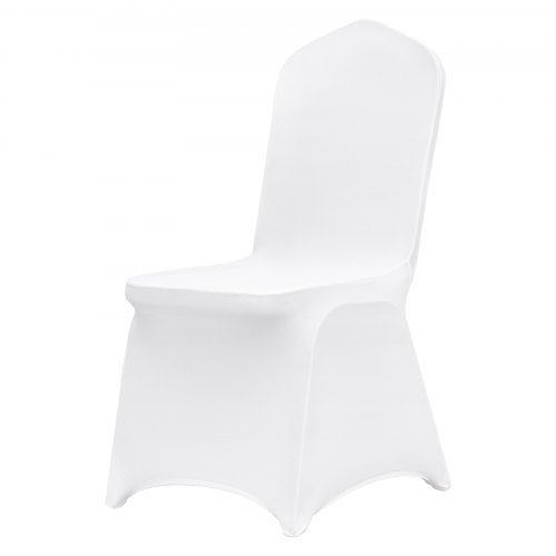 50PCS White Folding Chair Covers Spandex Universal Fitted Washable Slipcovers