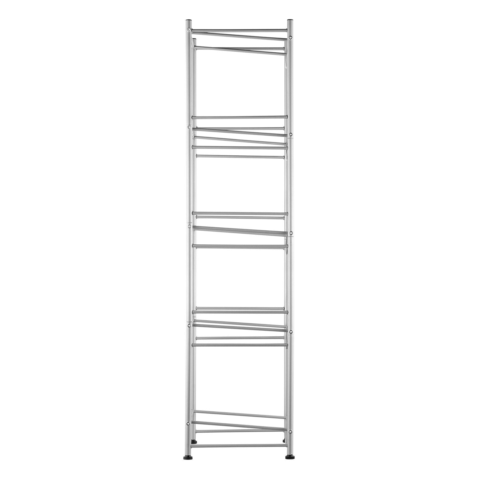5 Tiers Water Jug Holder, Heavy Duty 5 Gallon Bottle Rack Single Row, Silver
