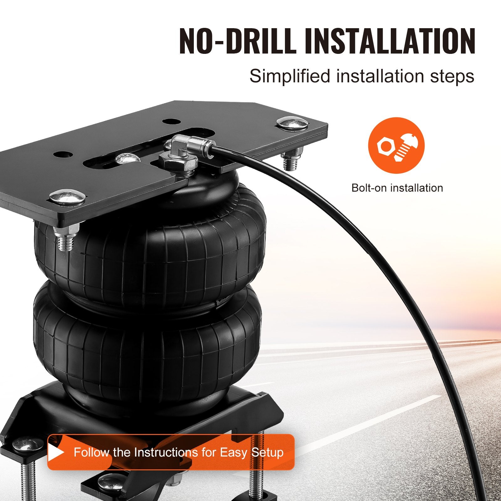 Air Bag Suspension Kit 5000 lbs Compatible 2003-2013 Ram 2500 4WD 3500 4WD