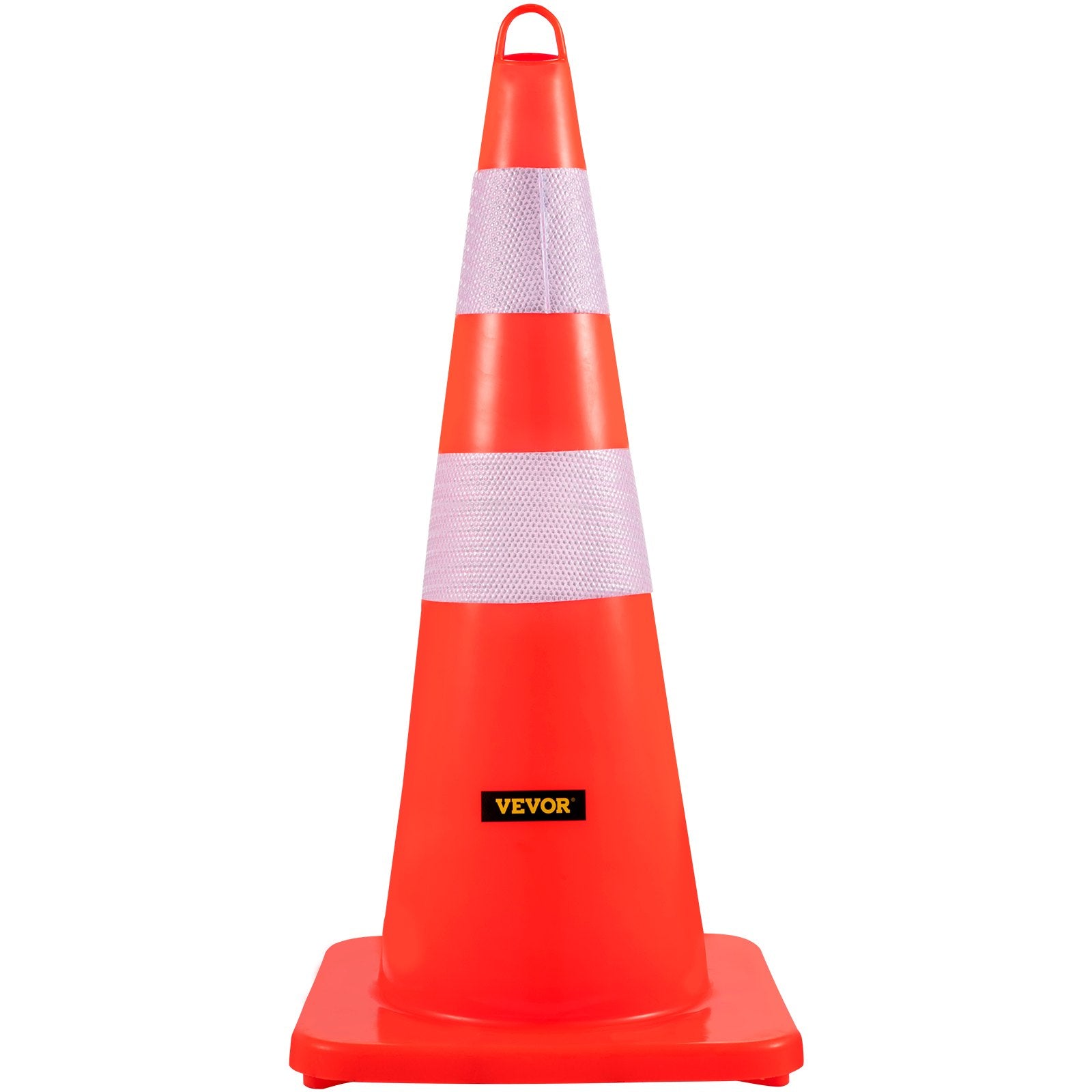 Safety Cones 10PCS 28" PVC Orange with Reflective Collars Weighted Base