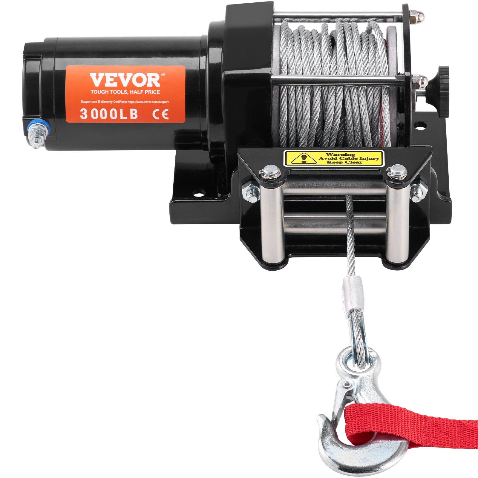 Winch Electric 1361KG 12V DC ATV UTV 0.5in x 1188.7cm Steel Cable IP55