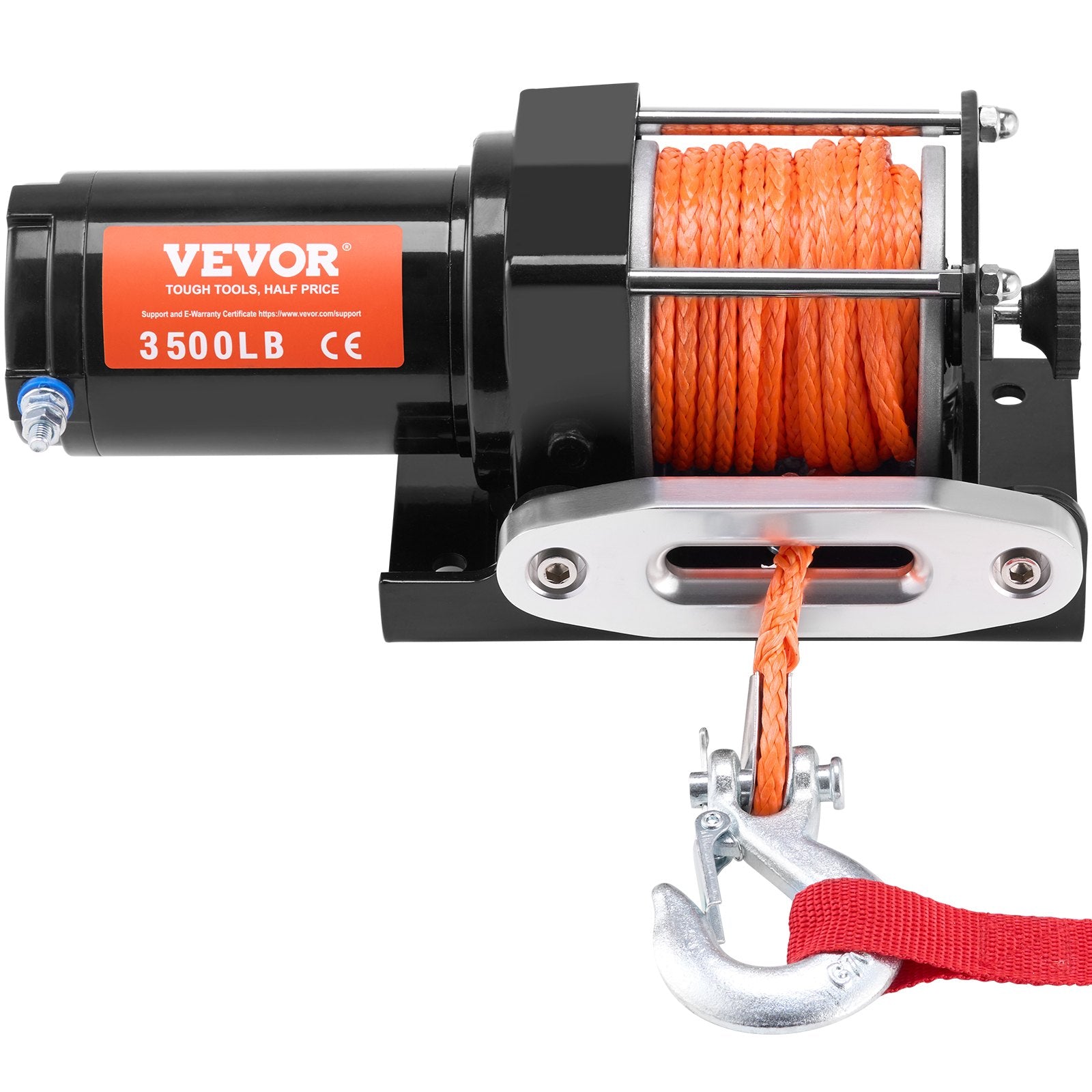 Winch Electric 1588KG 12V DC ATV 0.5in x 1188.7cm Synthetic Rope IP55