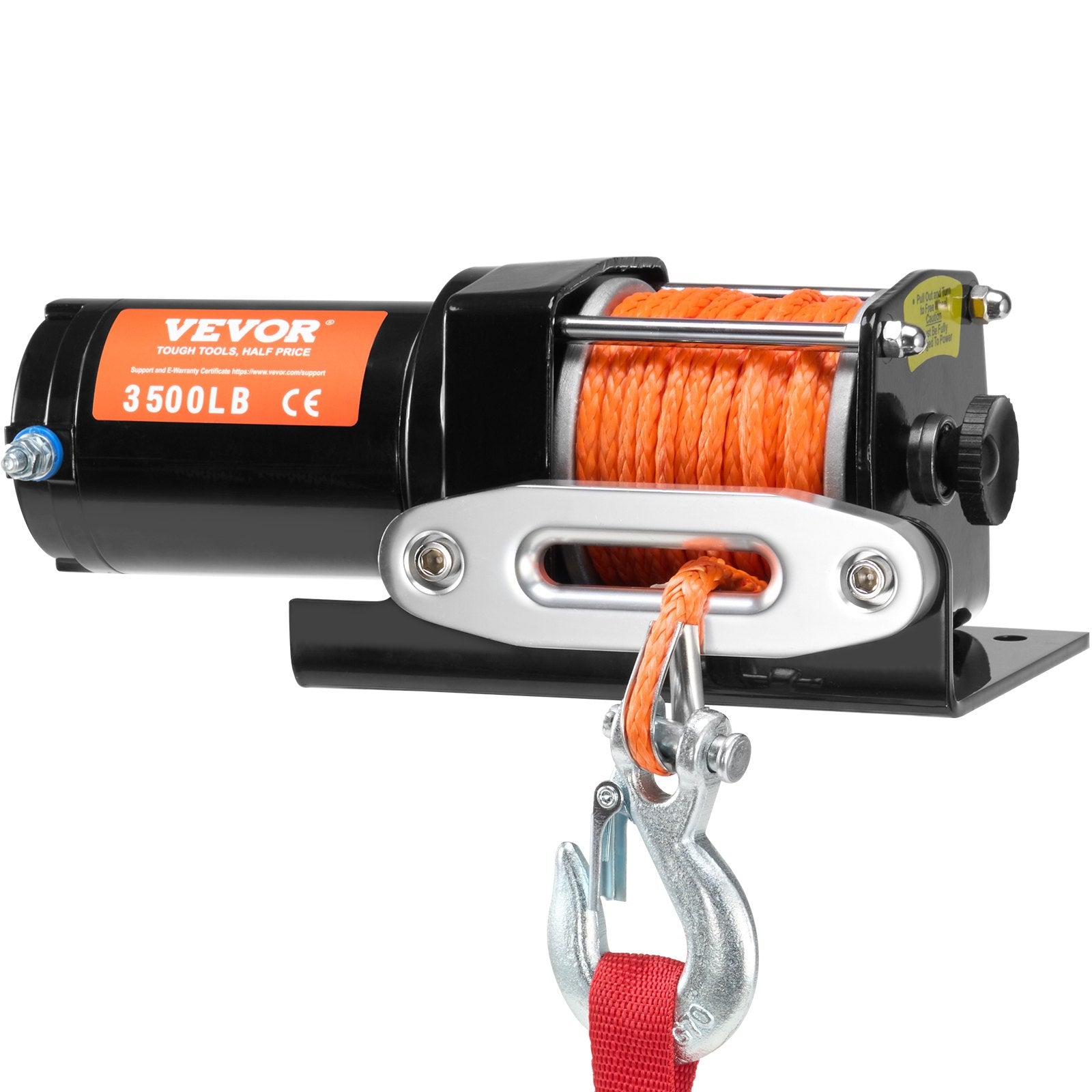 Winch Electric 1588KG 12V DC ATV 0.5in x 1188.7cm Synthetic Rope IP55