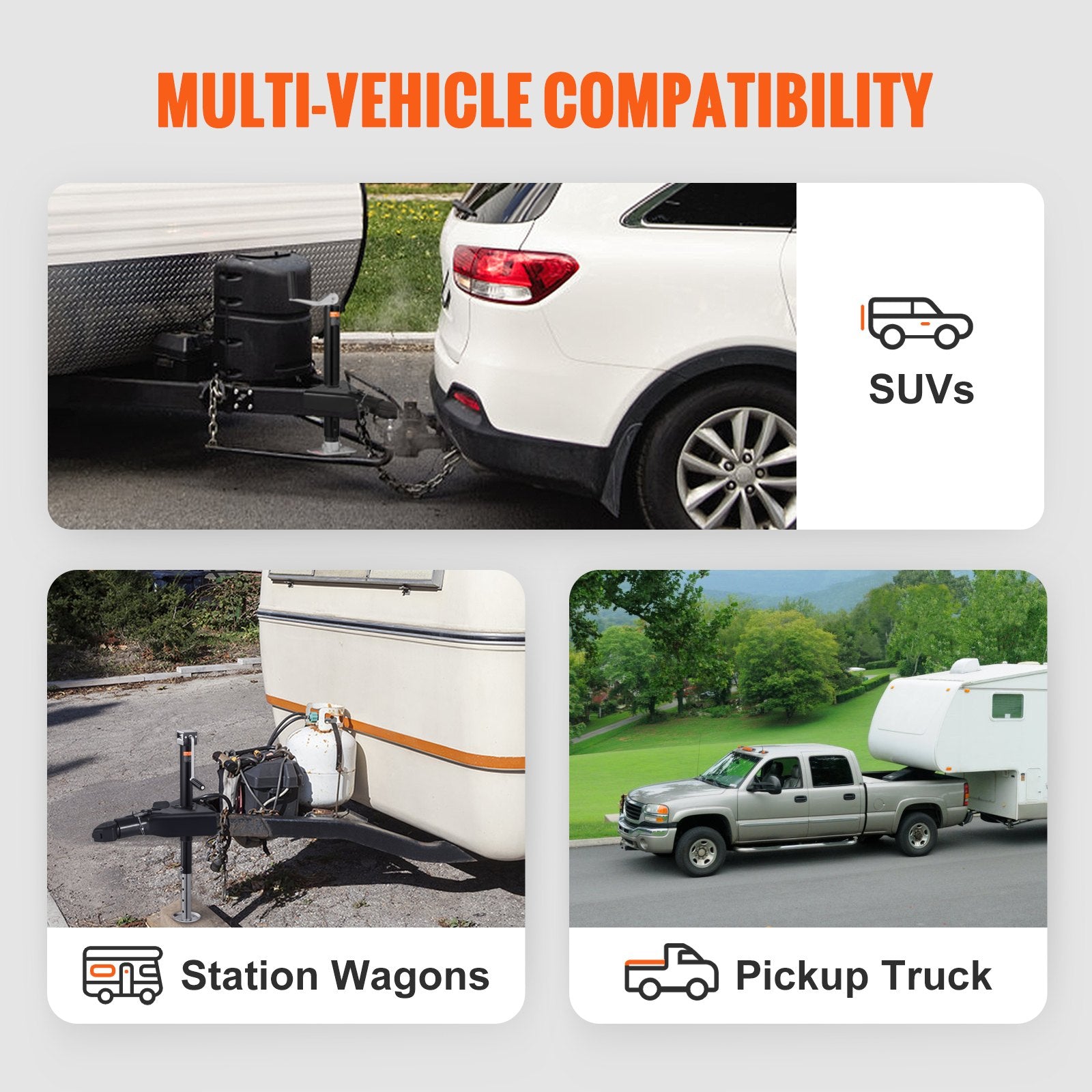 A-Frame Trailer Coupler, Heavy Duty Steel, 2-Inch Hitch, 7000 lbs Towing, Black
