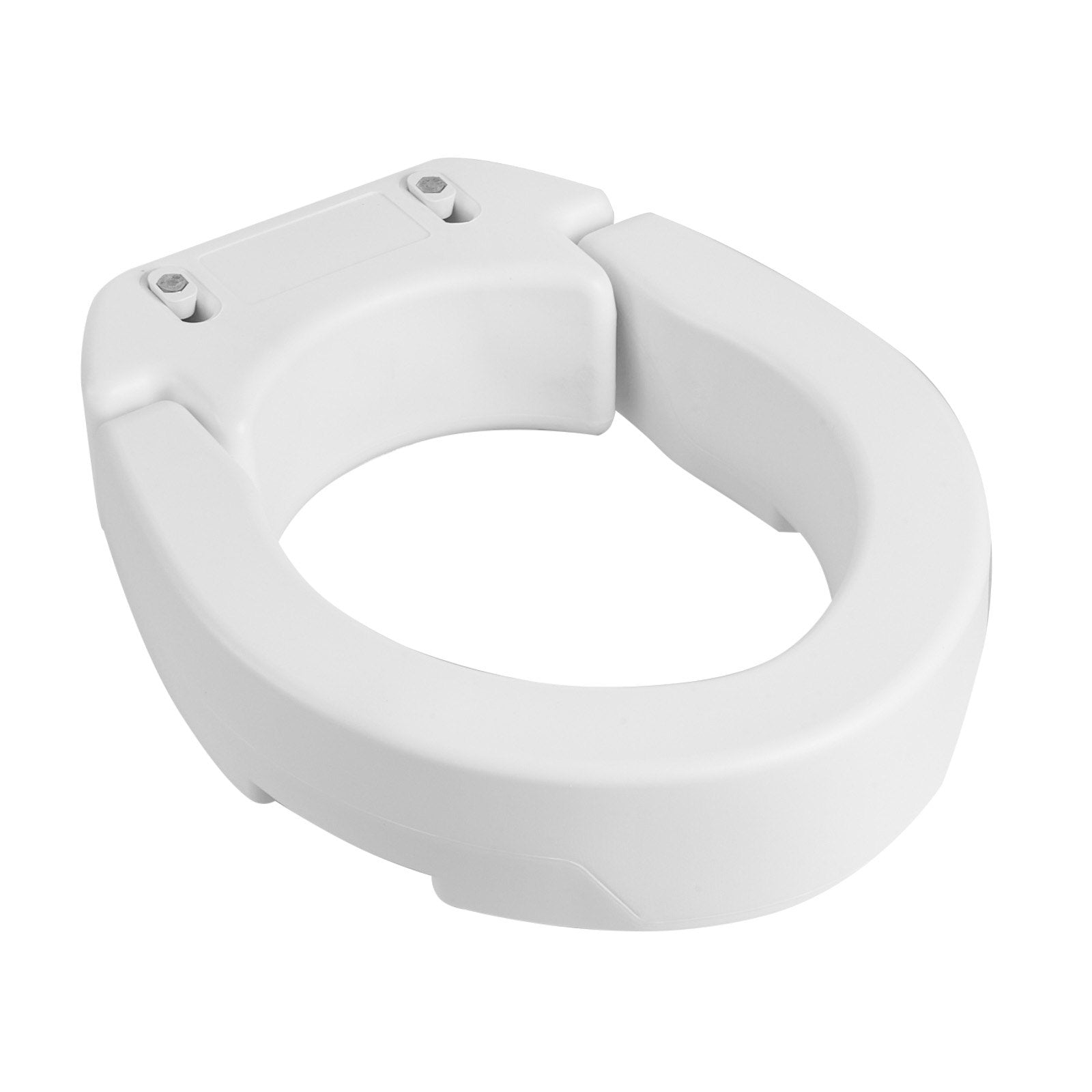 Raised Toilet Seat 136.1kg Load 88.9mm Lift Commode Riser Enlarged Round Bowl