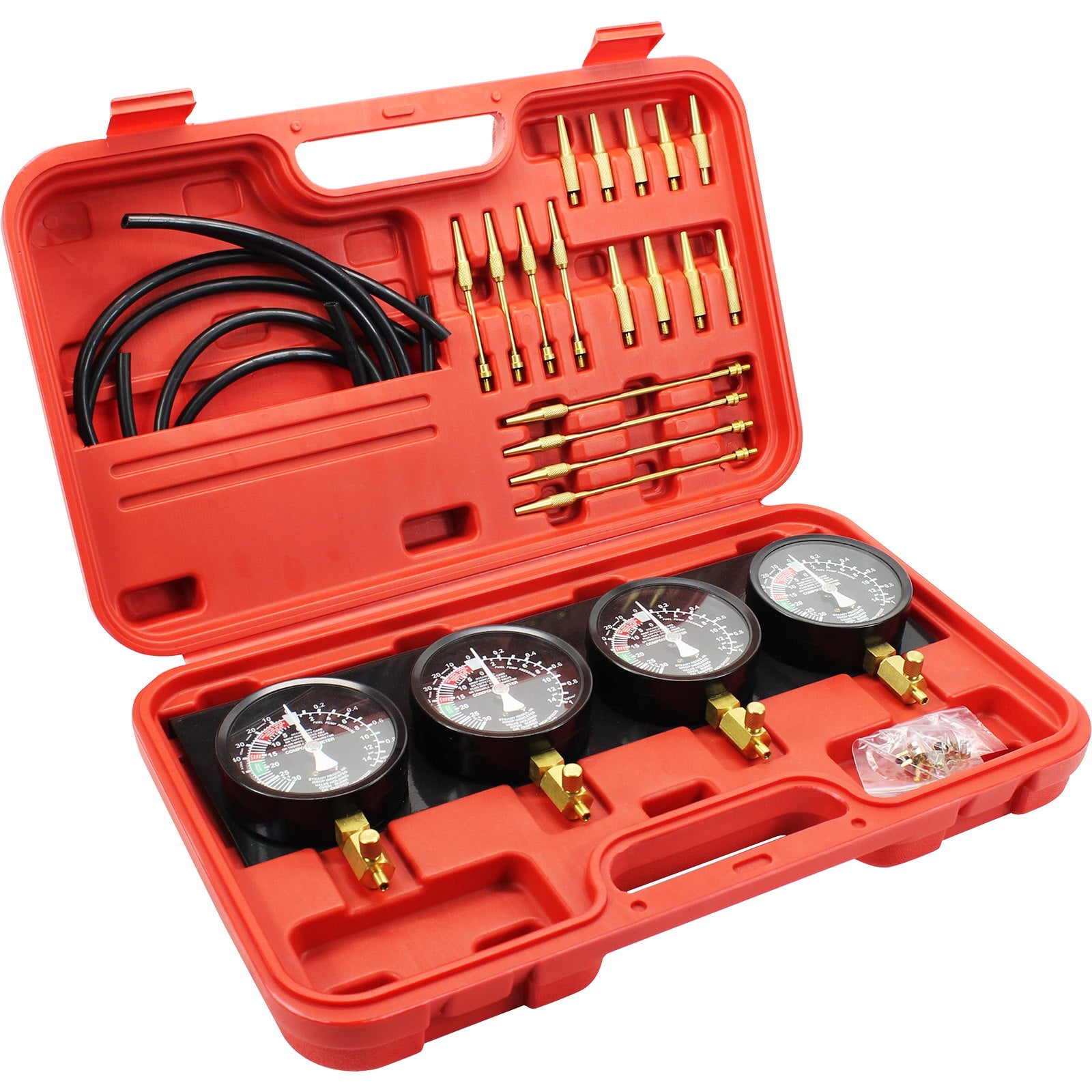 Fuel Vacuum Carburetor Synchronizer Tool Kit with Gauge and Rubber Hose