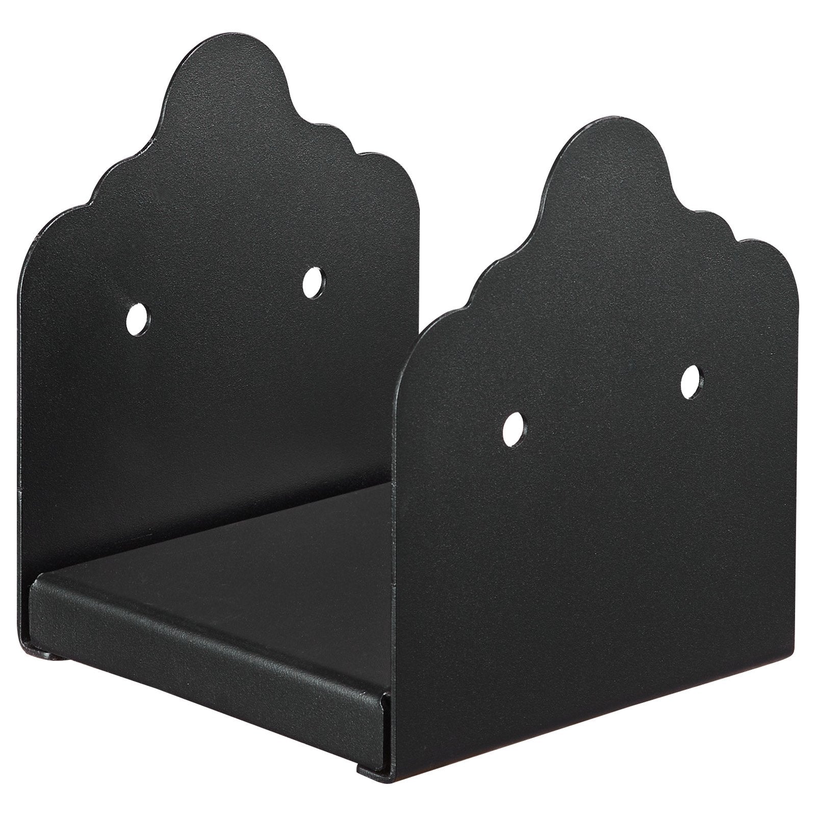 6x6 Post Base 2PCS 150x141mm Heavy Duty Steel Brackets for Deck & Pavilion Black
