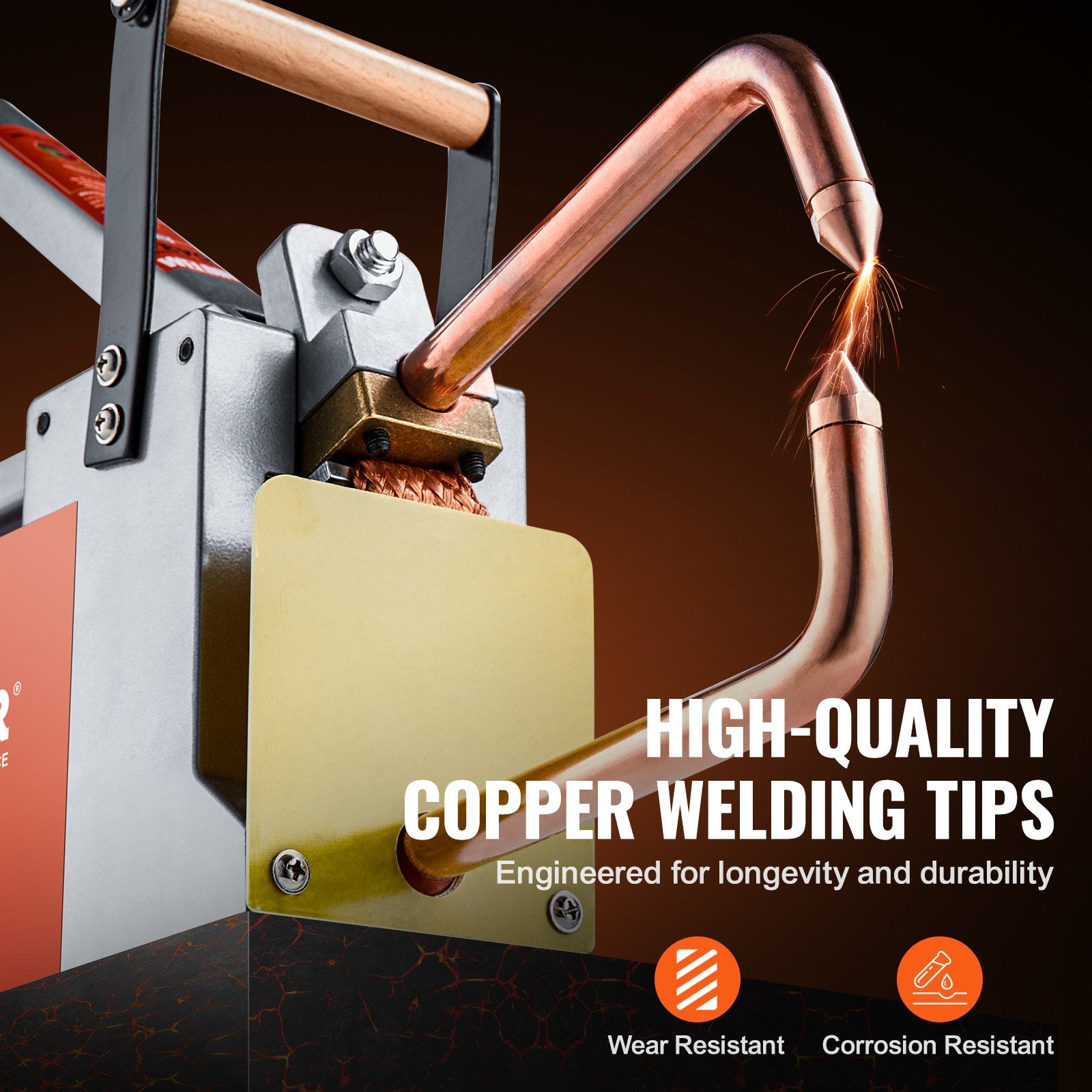 Portable Spot Welder 1/8" Handheld 8KVA Spot Welding Machine for Metal Sheets