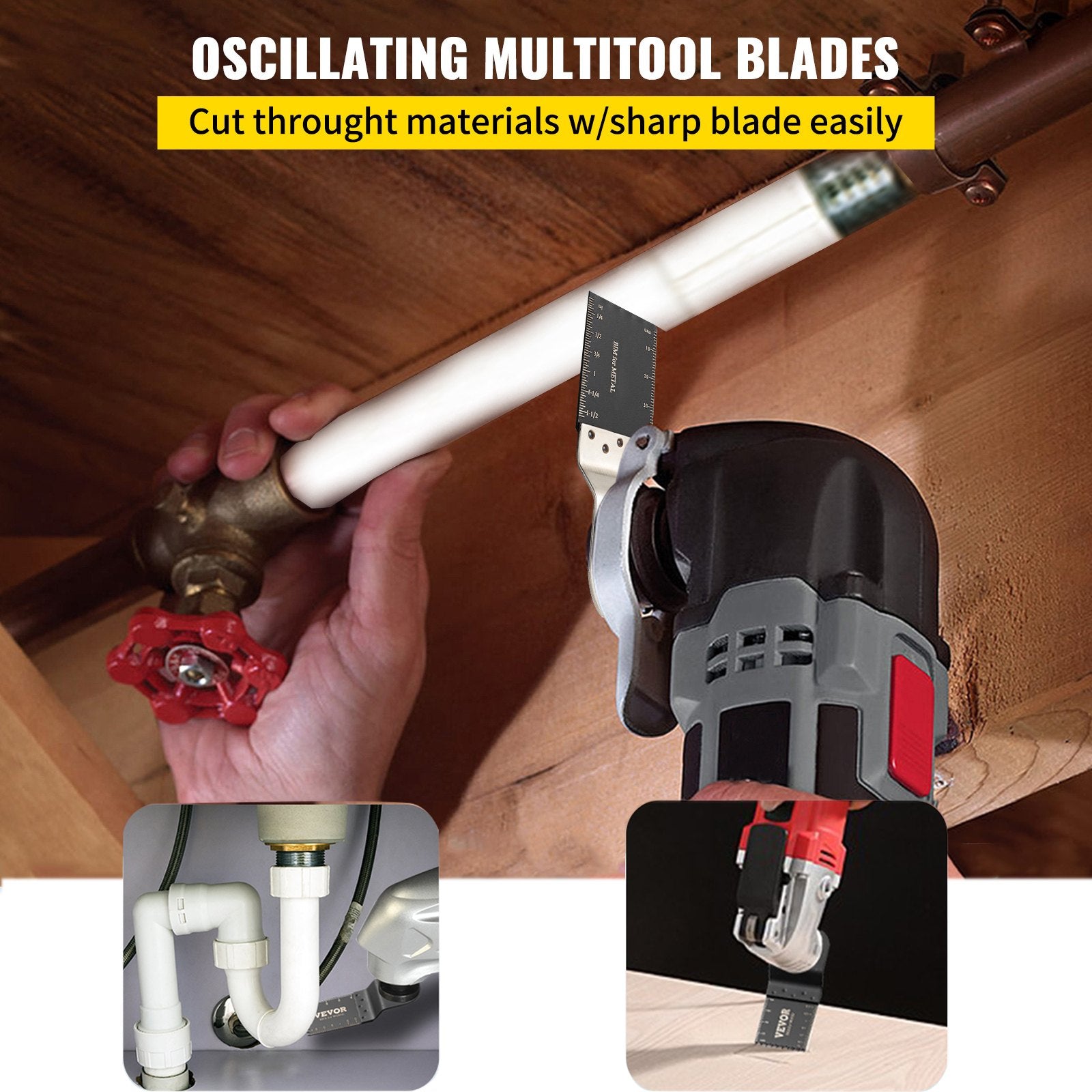 Oscillating Saw Blades 100PCS Quick Release HCS Multitool Wood Plastic Kit