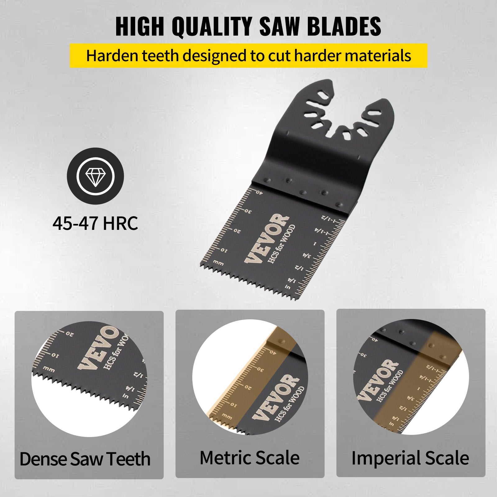Oscillating Saw Blades 100PCS Quick Release HCS Multitool Wood Plastic Kit