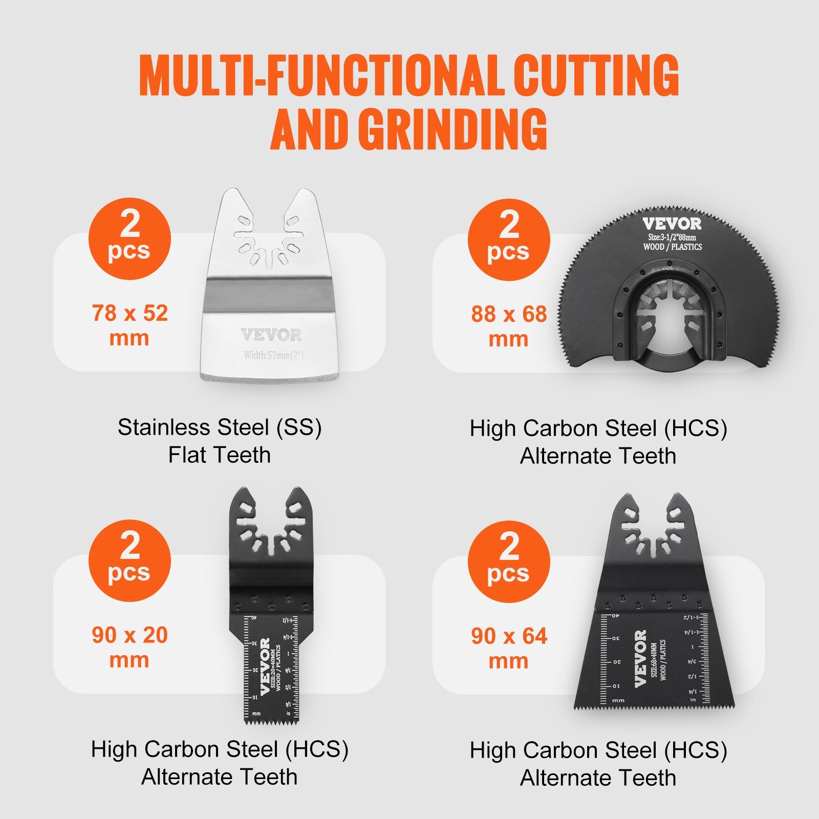 Multi-Tool Blade Kit 30PCS Universal Quick Release Oscillating Wood Metal