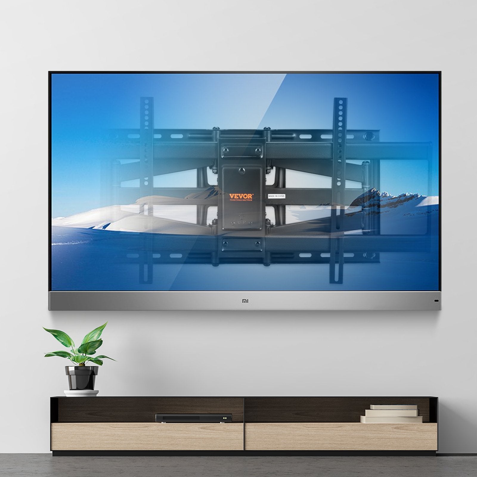 Full Motion TV Mount for 37-90" TVs Swivel Tilt 4 Articulating Arms 165 lbs