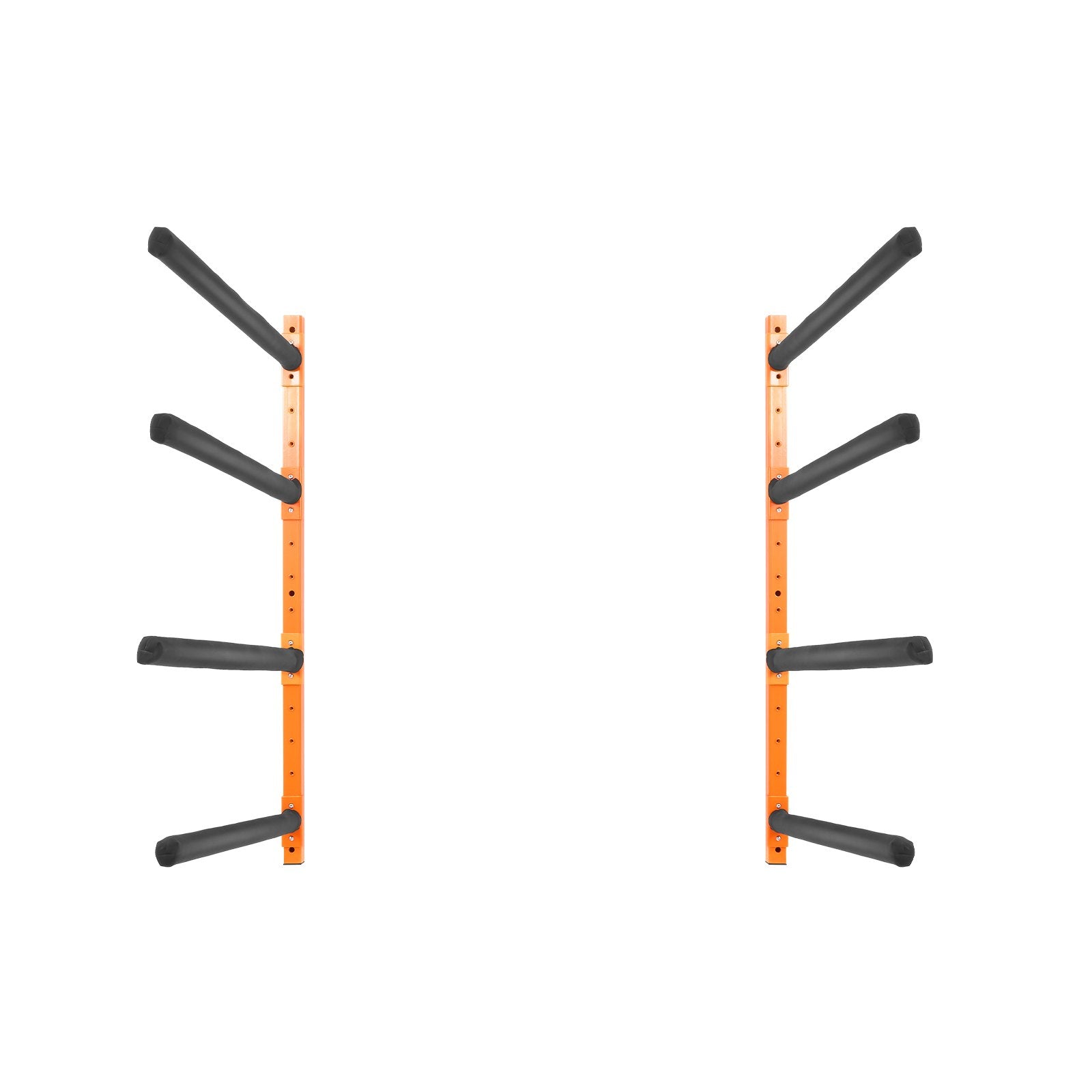 Wall Kayak Storage Rack 4-Capacity Adjustable Padded Arms 181.6kg Load
