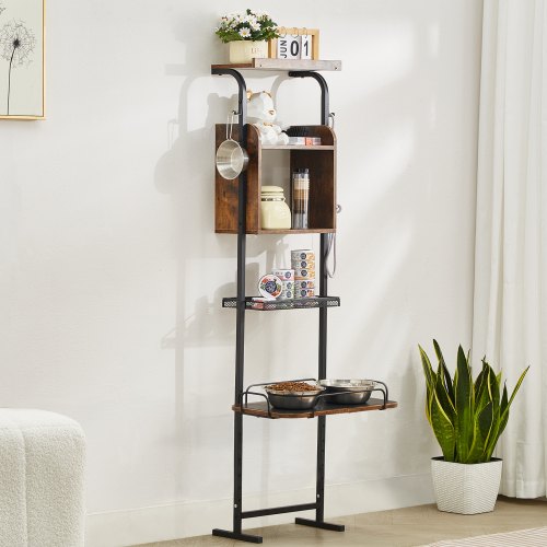 VEVOR Pet Feeding Station Elevated Dog Bowls with Storage Shelves