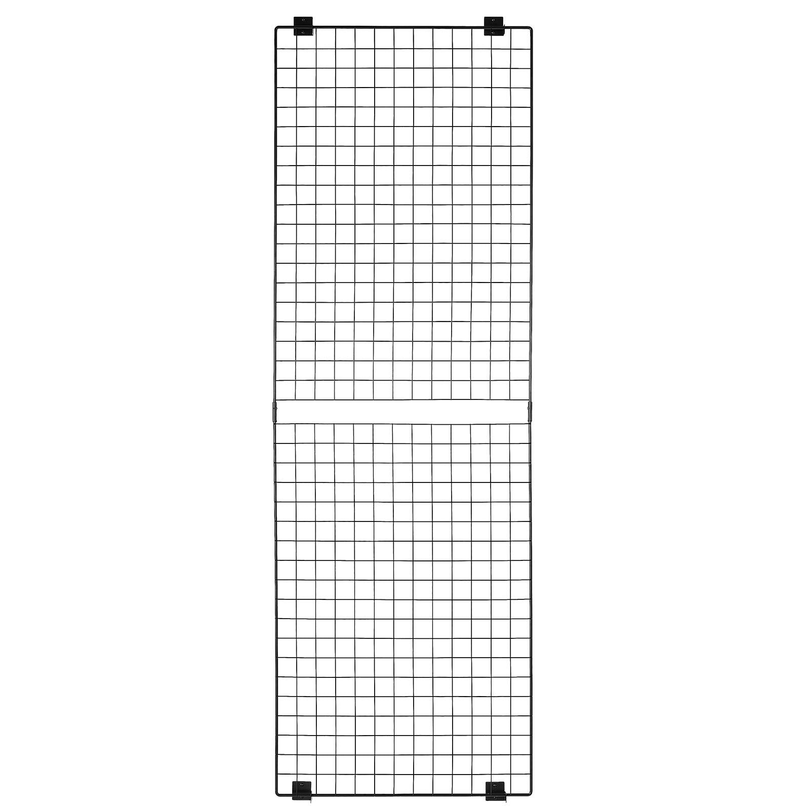 3 Pack Grid Wall Panels 610x1828mm Wall-Mounted Display Rack, Black Carbon Steel